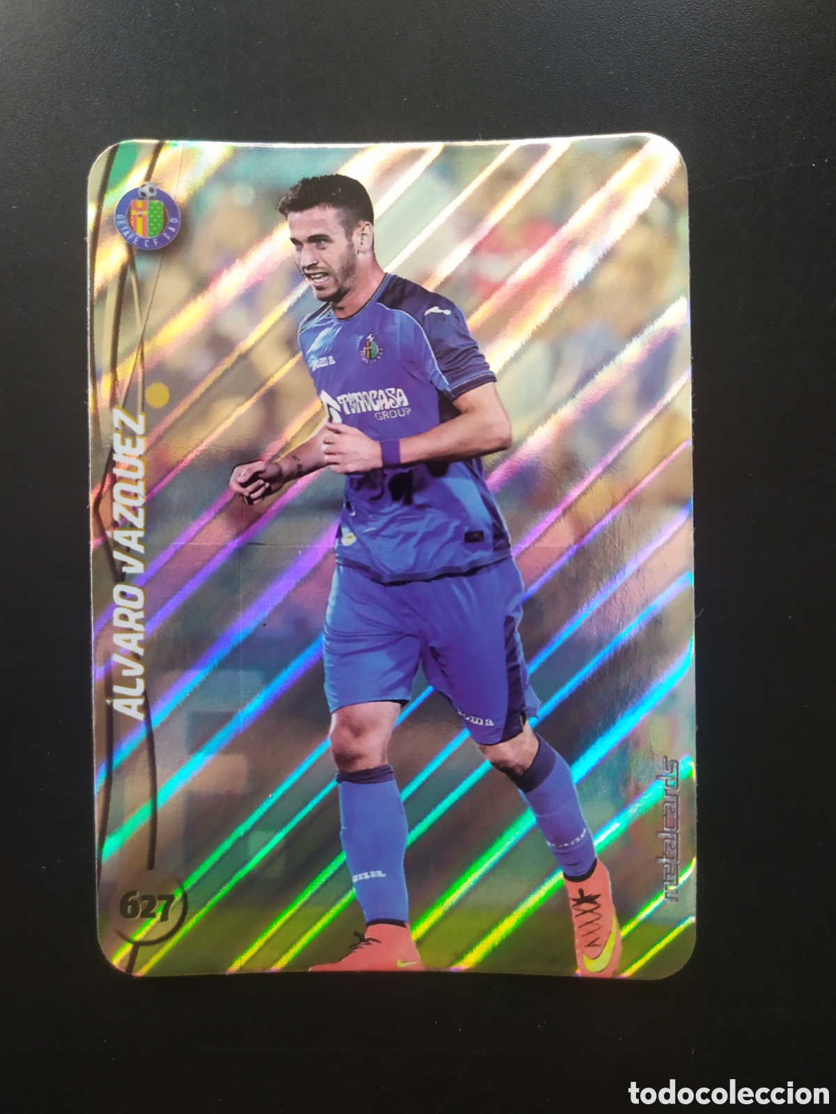 Cromos de F&uacute;tbol: Mundicromo fichas Liga 2014 2015 14 15 Alvaro V&aacute;zquez top brillo rayas n&deg; 627 Getafe