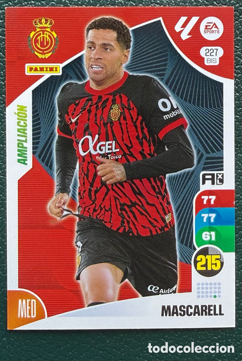 Cromos de F&uacute;tbol: 227 BIS MASCARELL RCD MALLORCA AMPLIACION FICHAS ALBUM ADRENALYN XL 2024 2025 24 25