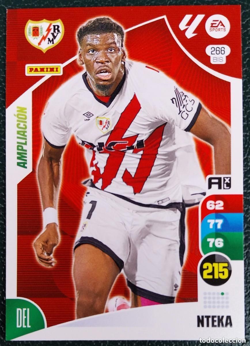 Cromos de F&uacute;tbol: 266 BIS NTEKA RAYO VALLACANO AMPLIACION FICHAS ALBUM ADRENALYN XL 2024 2025 24 25