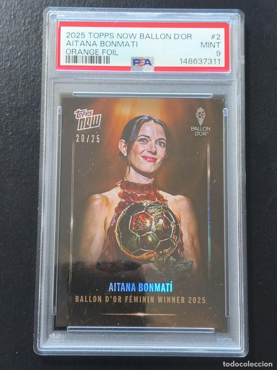 Cromos de F&uacute;tbol: Aitana Bonmat&iacute; 20/25 - Topps Now Ballon D'or 2025 - FC Barcelona - PSA 9