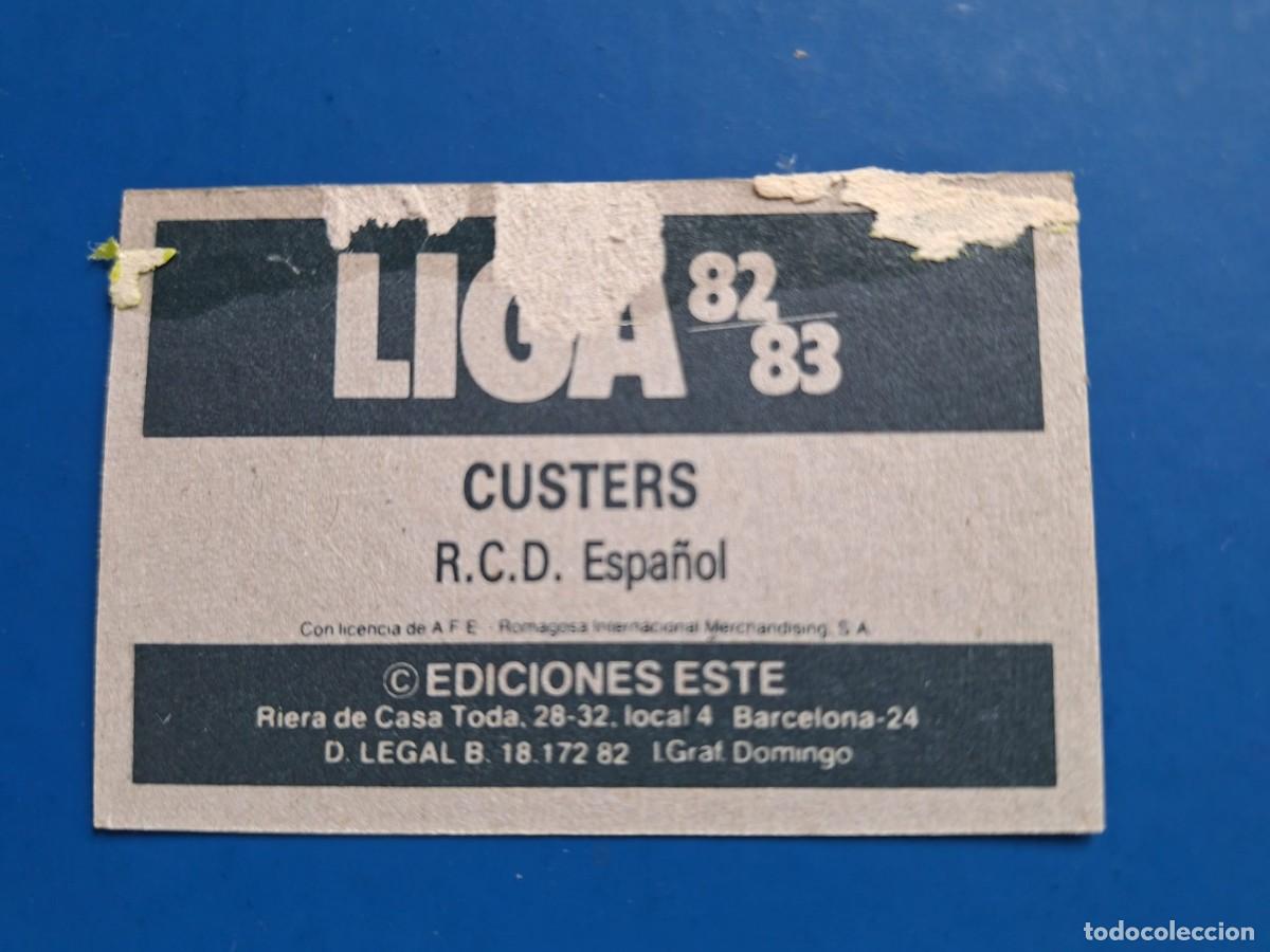 Cromos de f&uacute;tbol: Este 82 83 1982 1983 Custers Espa&ntilde;ol Espanyol - Foto 2