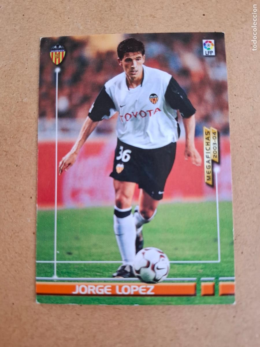 Cromos de F&uacute;tbol: MEGAFICHAS 2003 2004 03 04 - PANINI - 303 BIS JORGE L&Oacute;PEZ - VALENCIA CF (CM)
