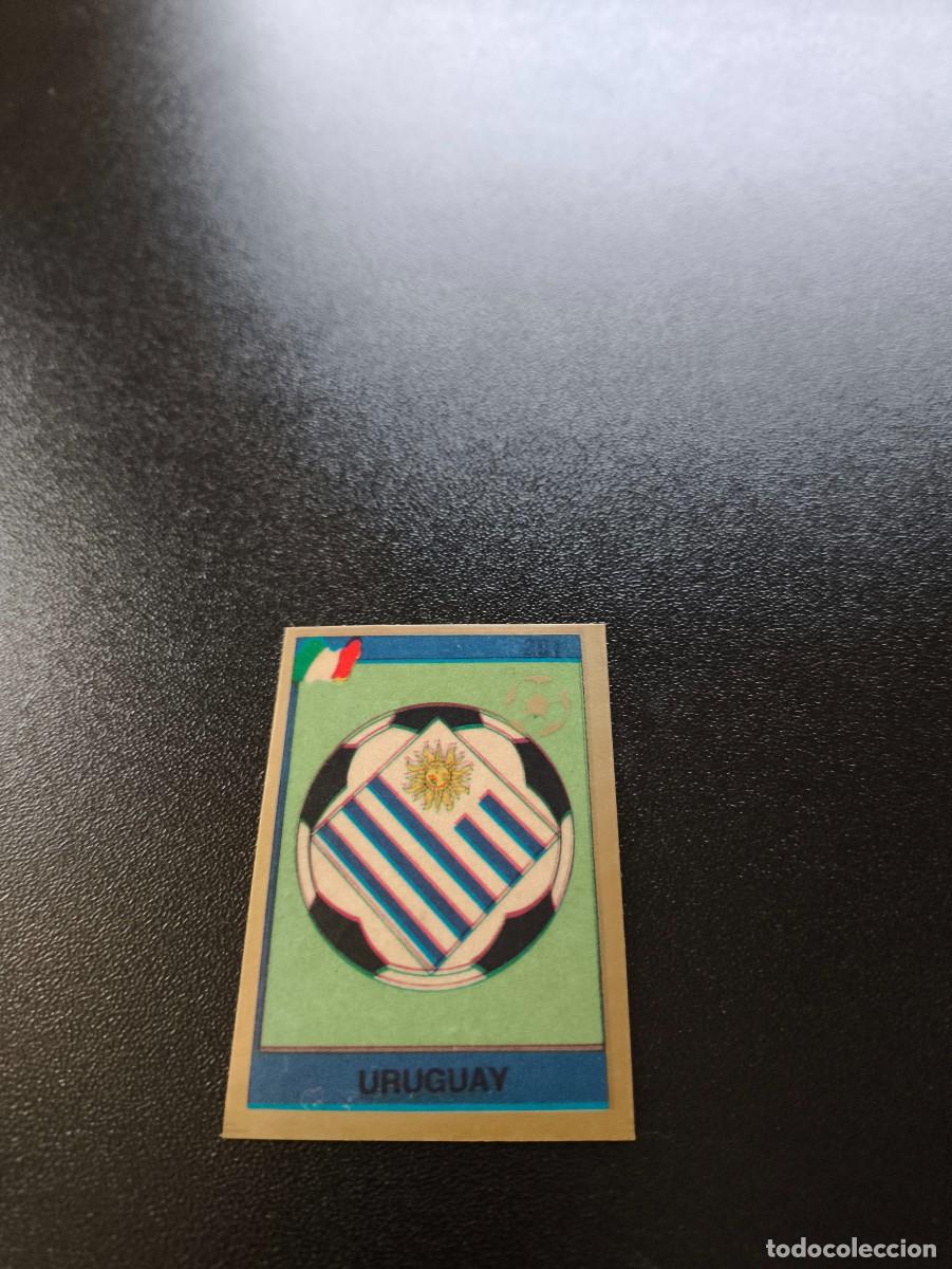 Cartes &agrave; collectionner de Football: 281 FLAG BANDERA ESCUDO URUGUAY REYAUCA WORLD CUP MUNDIAL ITALIA ITALY 1990 NO PANINI
