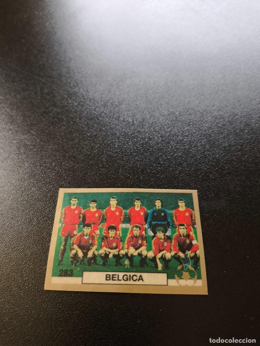 Cartes &agrave; collectionner de Football: 283 EQUIPO TEAM BELGICA BELGIUM REYAUCA WORLD CUP MUNDIAL ITALIA ITALY 1990 NO PANINI