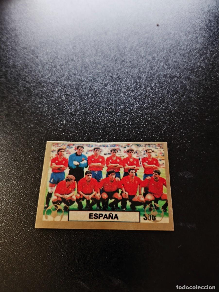 Cromos de F&uacute;tbol: 300 EQUIPO TEAM ESPA&Ntilde;A SPAIN REYAUCA WORLD CUP MUNDIAL ITALIA ITALY 1990 NO PANINI