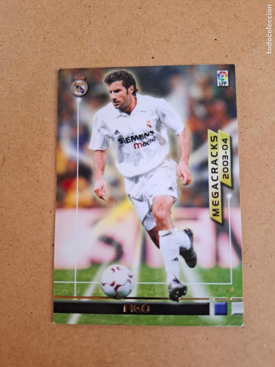 Cromos de F&uacute;tbol: MEGAFICHAS 2003 2004 03 04 - PANINI - 370 FIGO - REAL MADRID (CM)