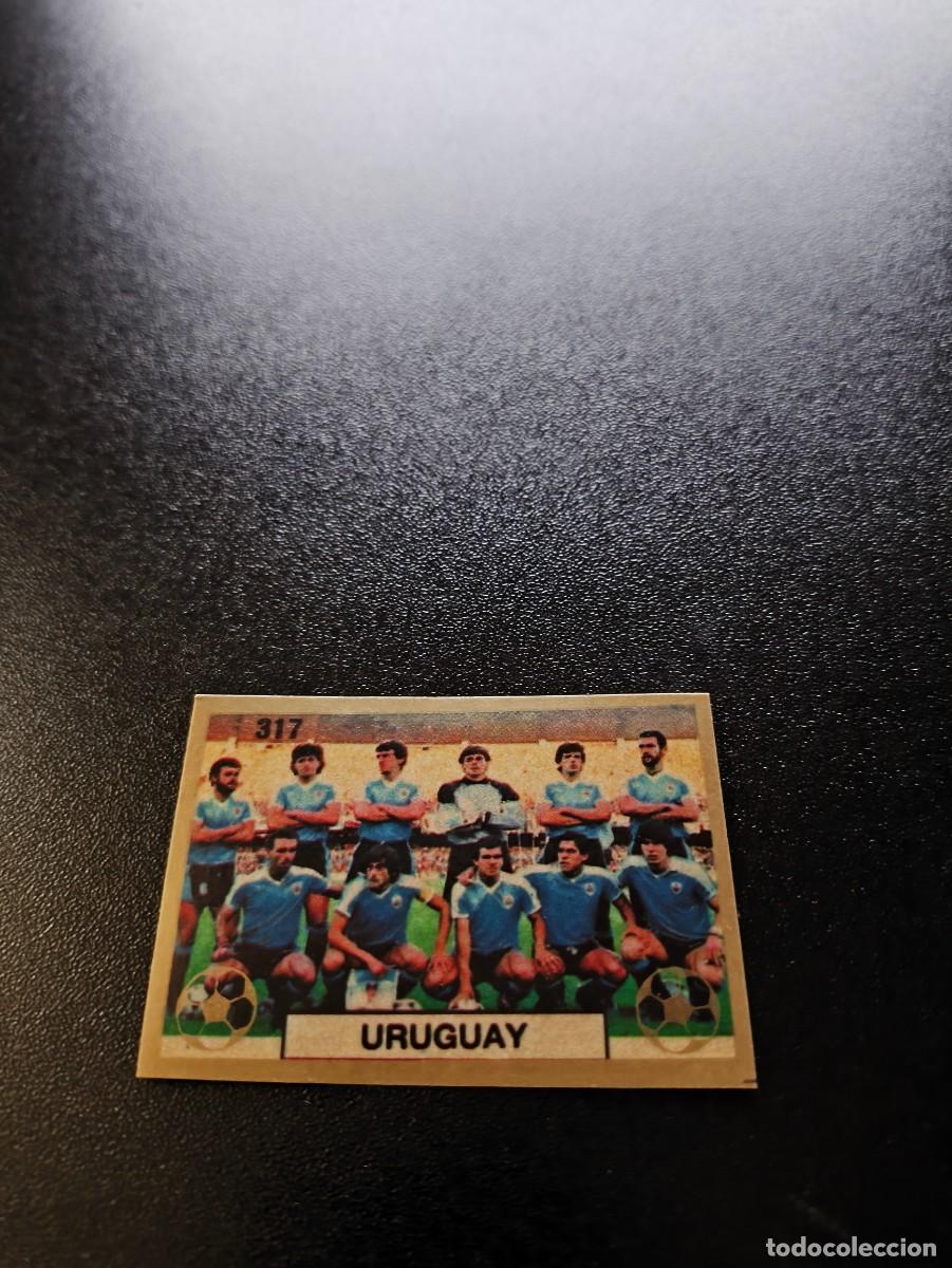 Fu&szlig;ball-Sticker: 317 EQUIPO TEAM URUGUAY SPAIN REYAUCA WORLD CUP MUNDIAL ITALIA ITALY 1990 NO PANINI
