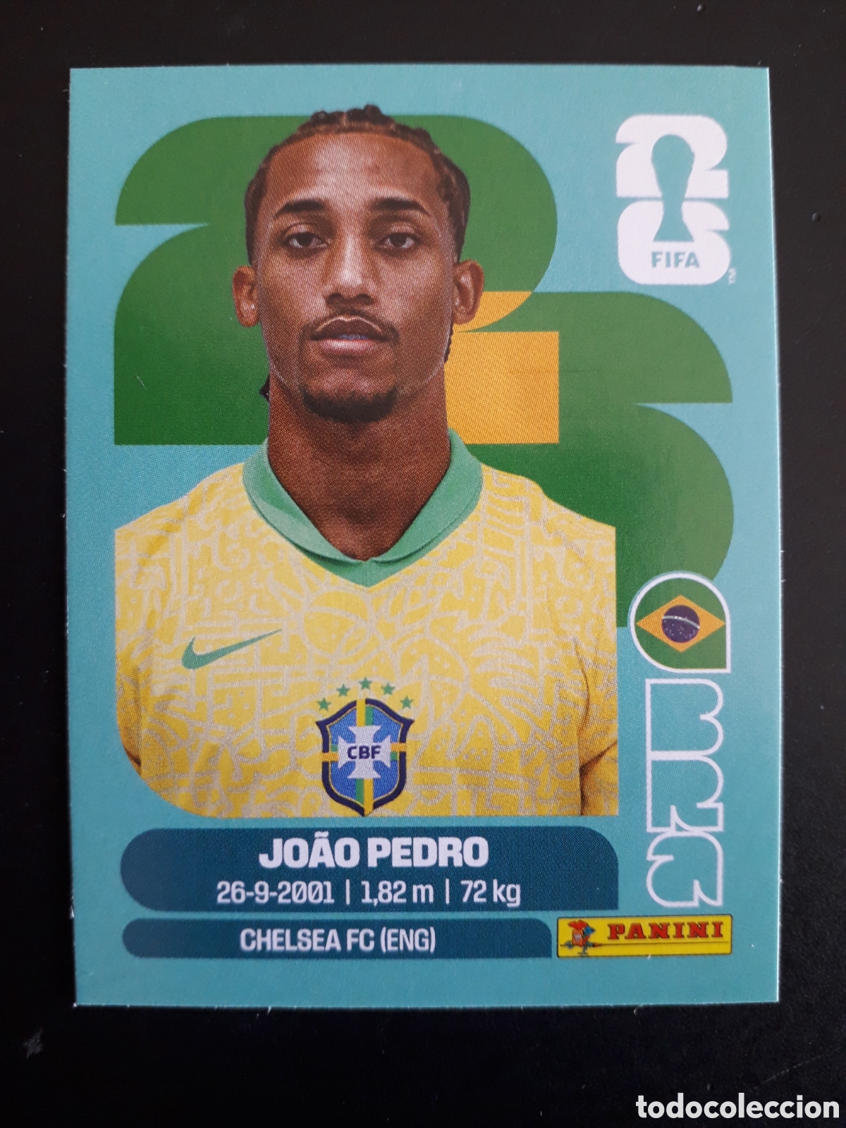 Fu&szlig;ball-Sticker: JO&Atilde;O PEDRO BRASIL BRA 16 MUNDIAL F&Uacute;TBOL 2026 FIFA WORLD CUP PANINI SIN PEGAR PEDIDO M&Iacute;NIMO 3&euro;