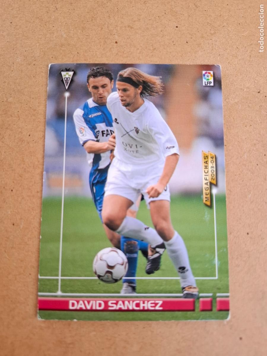 Football Stickers: MEGAFICHAS 2003 2004 03 04 - PANINI - 485 DAVID S&Aacute;NCHEZ - ALBACETE BALOMPIE (CM)