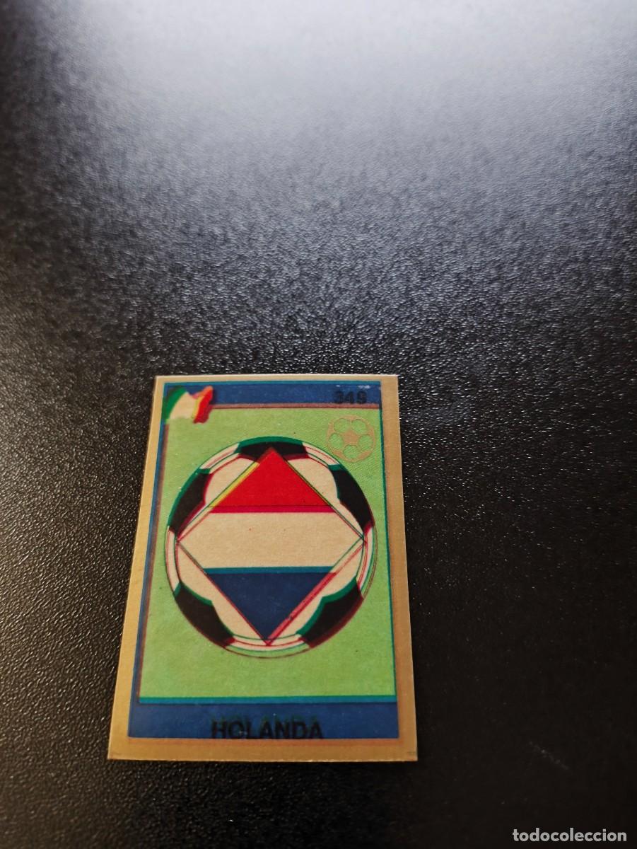 Football Stickers: 349 FLAG BANDERA ESCUDO HOLANDA NETHERLANDS REYAUCA WORLD CUP MUNDIAL ITALIA ITALY 1990 NO PANINI