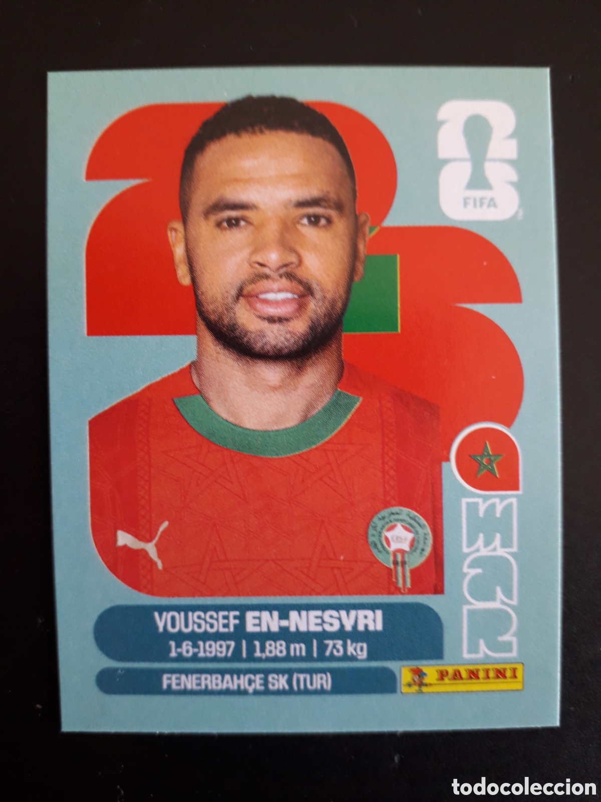 Football Stickers: EN NESYRI MARRUECOS MAR 16 MUNDIAL F&Uacute;TBOL 2026 FIFA WORLD CUP PANINI SIN PEGAR PEDIDO M&Iacute;NIMO 3&euro;.