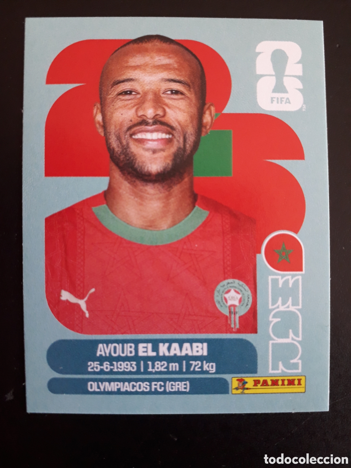 Cromos de F&uacute;tbol: EL KAABI MARRUECOS MAR 20 MUNDIAL F&Uacute;TBOL 2026 FIFA WORLD CUP PANINI SIN PEGAR PEDIDO M&Iacute;NIMO 3&euro;