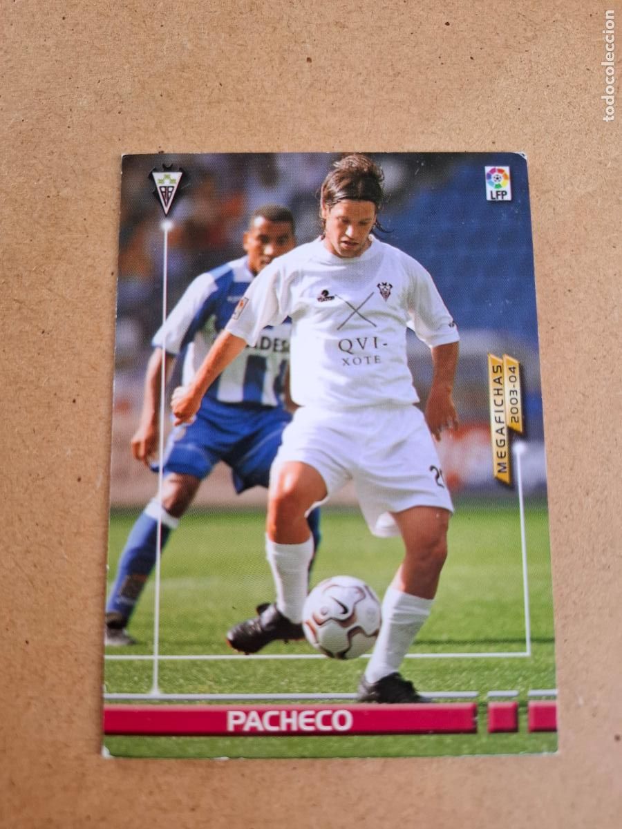 Cromos de F&uacute;tbol: MEGAFICHAS 2003 2004 03 04 - PANINI - 495 PACHECO - ALBACETE BALOMPIE (CM)