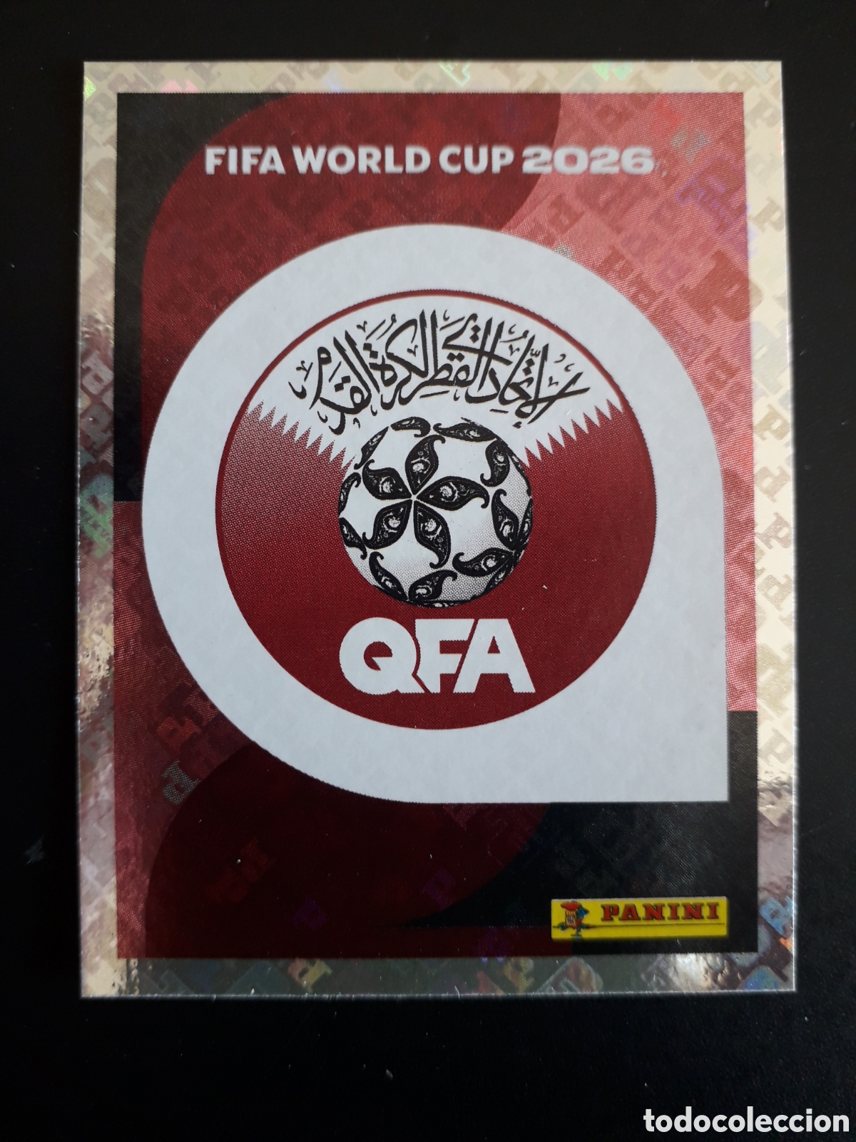 Cromos de F&uacute;tbol: ESCUDO QATAR QAT 1 MUNDIAL F&Uacute;TBOL 2026 FIFA WORLD CUP PANINI SIN PEGAR PEDIDO M&Iacute;NIMO 3&euro;