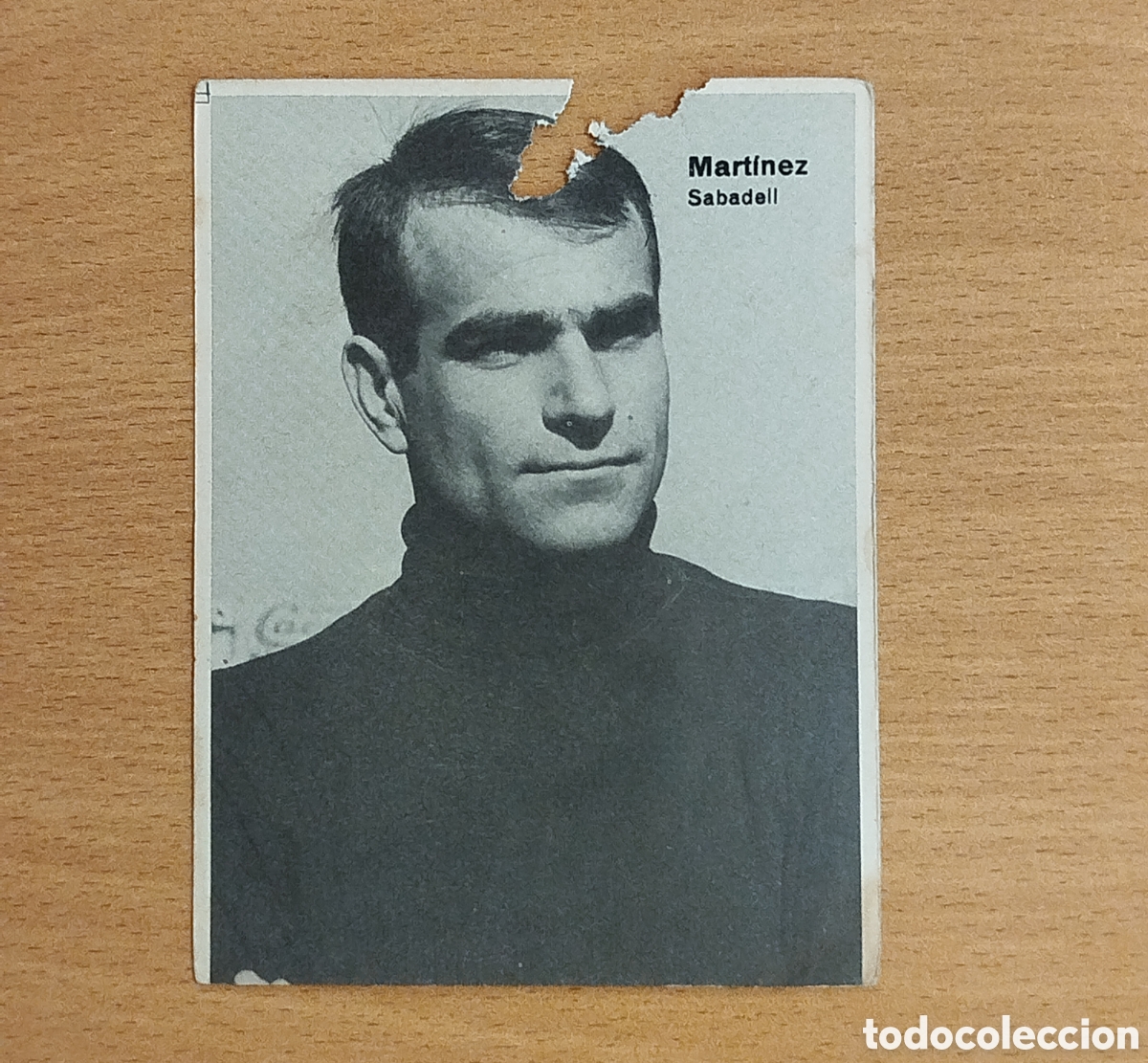 Cromos de F&uacute;tbol: ANTIGUA FOTO POSTAL CROMO DOBLE CARA FUTBOL FOTOGRAF&Iacute;A CASTA&Ntilde;OS Y MART&Iacute;NEZ SABADELL