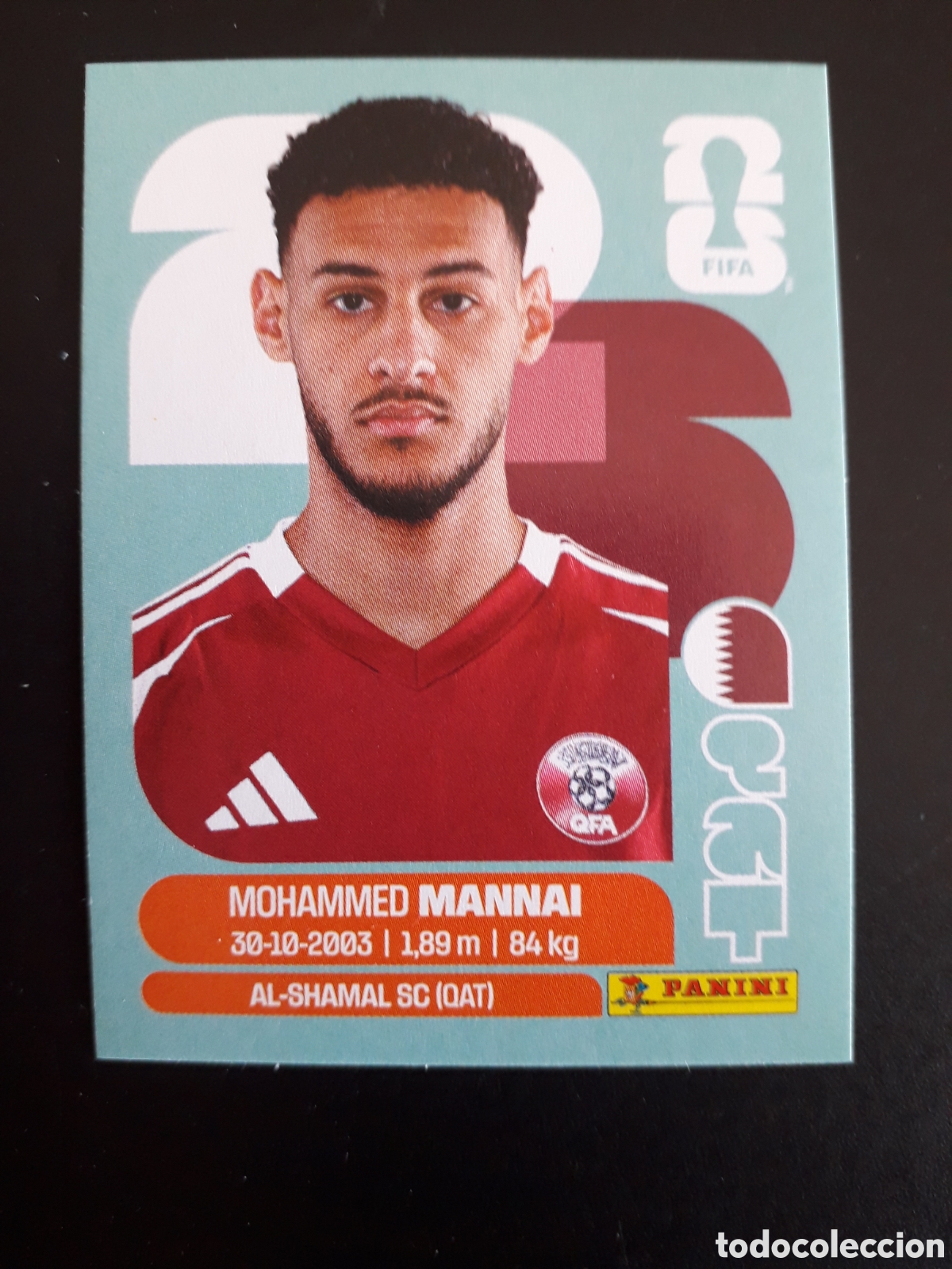 Cartes &agrave; collectionner de Football: MANNAI QATAR QAT 9 MUNDIAL F&Uacute;TBOL 2026 FIFA WORLD CUP PANINI SIN PEGAR PEDIDO M&Iacute;NIMO 3&euro;.