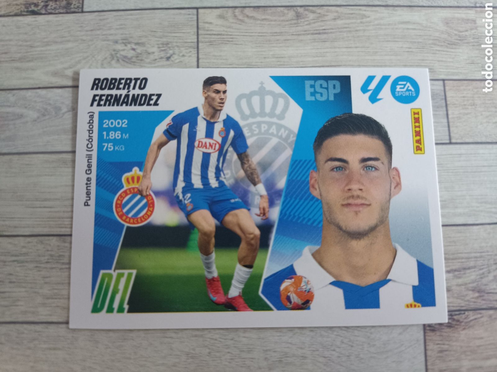 Football Stickers: 18 ROBERTO FERNANDEZ ESPA&Ntilde;OL ESPANYOL LIGA ESTE 2025 2026 PANINI 25 26 SIN PEGAR