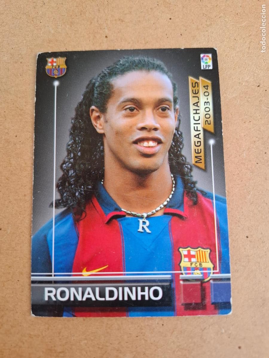 Cromos de F&uacute;tbol: MEGAFICHAS 2003 2004 03 04 - PANINI - 504 RONALDINHO - FC. BARCELONA (CM)