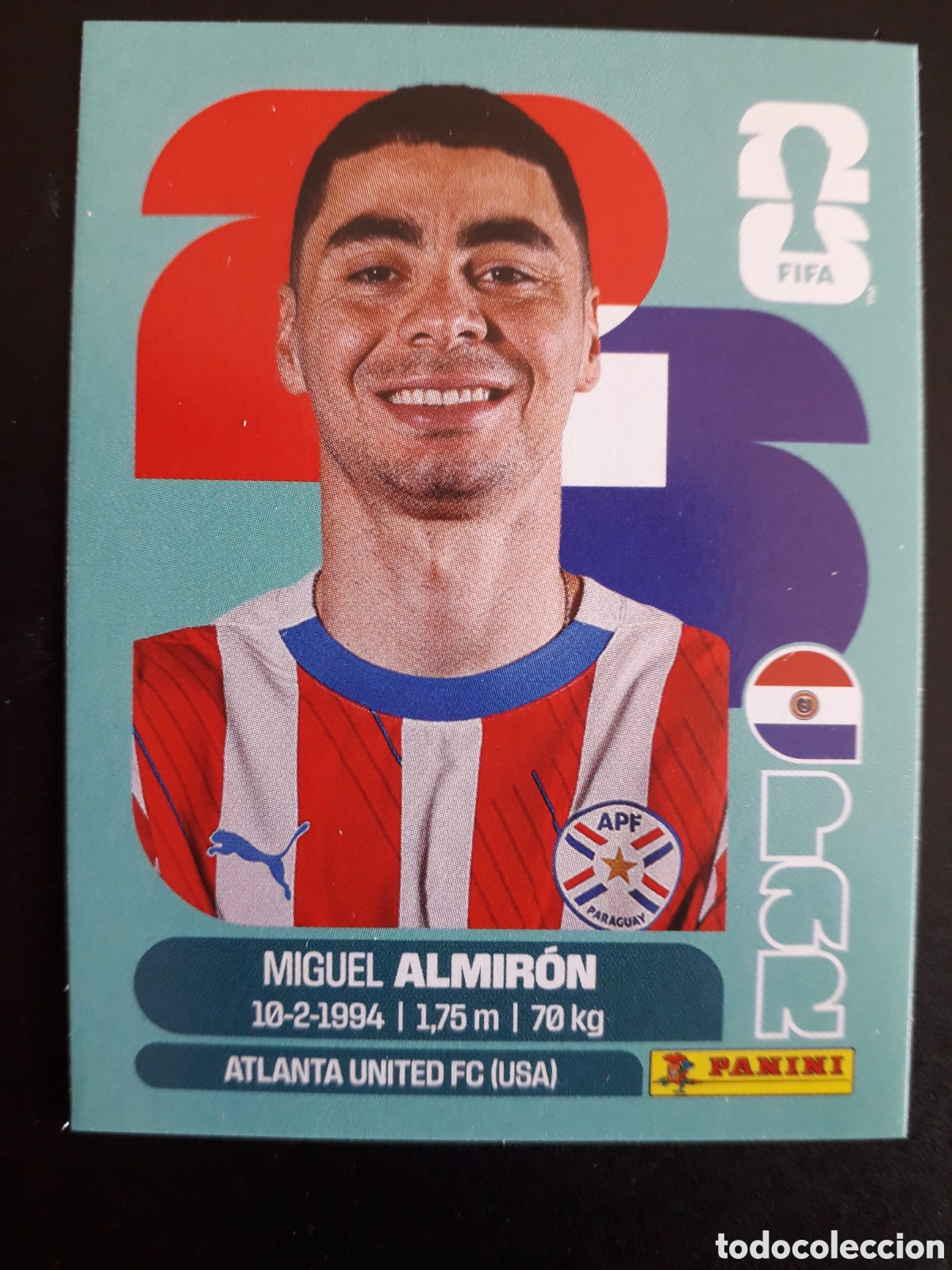 Cromos de F&uacute;tbol: ALMIR&Oacute;N PARAGUAY PAR 17 MUNDIAL F&Uacute;TBOL 2026 FIFA WORLD CUP PANINI SIN PEGAR PEDIDO M&Iacute;NIMO 3&euro;