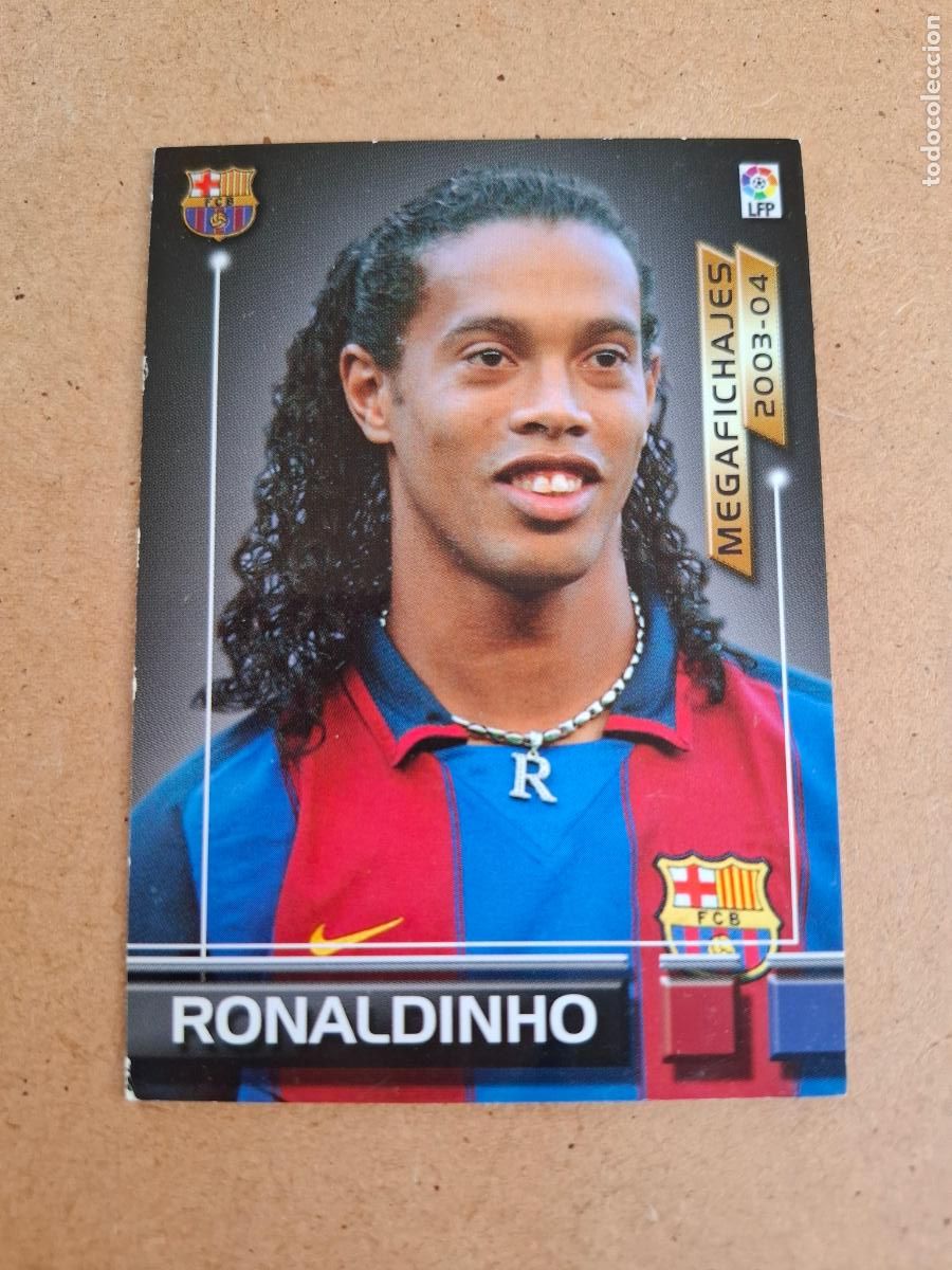 Cromos de F&uacute;tbol: MEGAFICHAS 2003 2004 03 04 - PANINI - 504 RONALDINHO - FC. BARCELONA (CM)