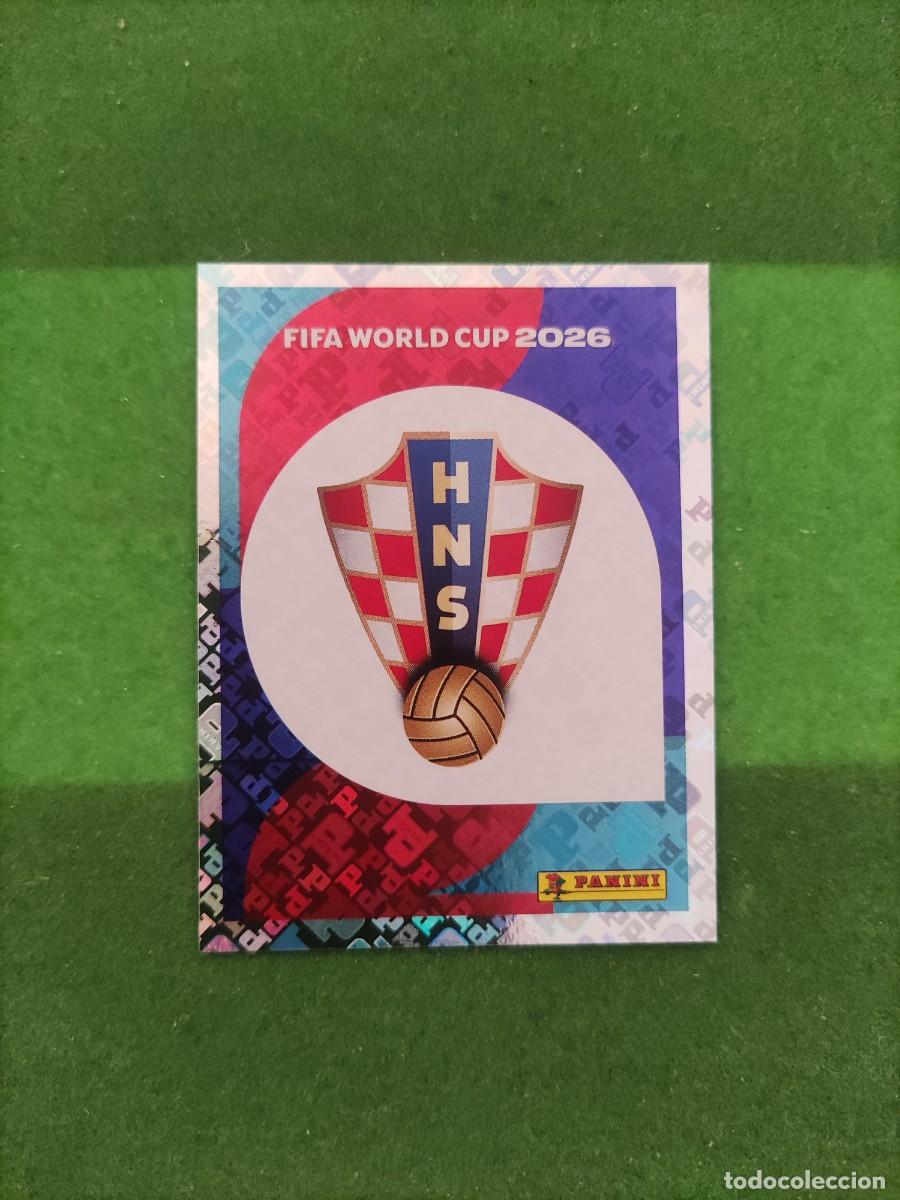 Cromos de F&uacute;tbol: Escudo Croacia CRO 1 Sticker Mundial 2026 FIFA World Cup / Sin pegar