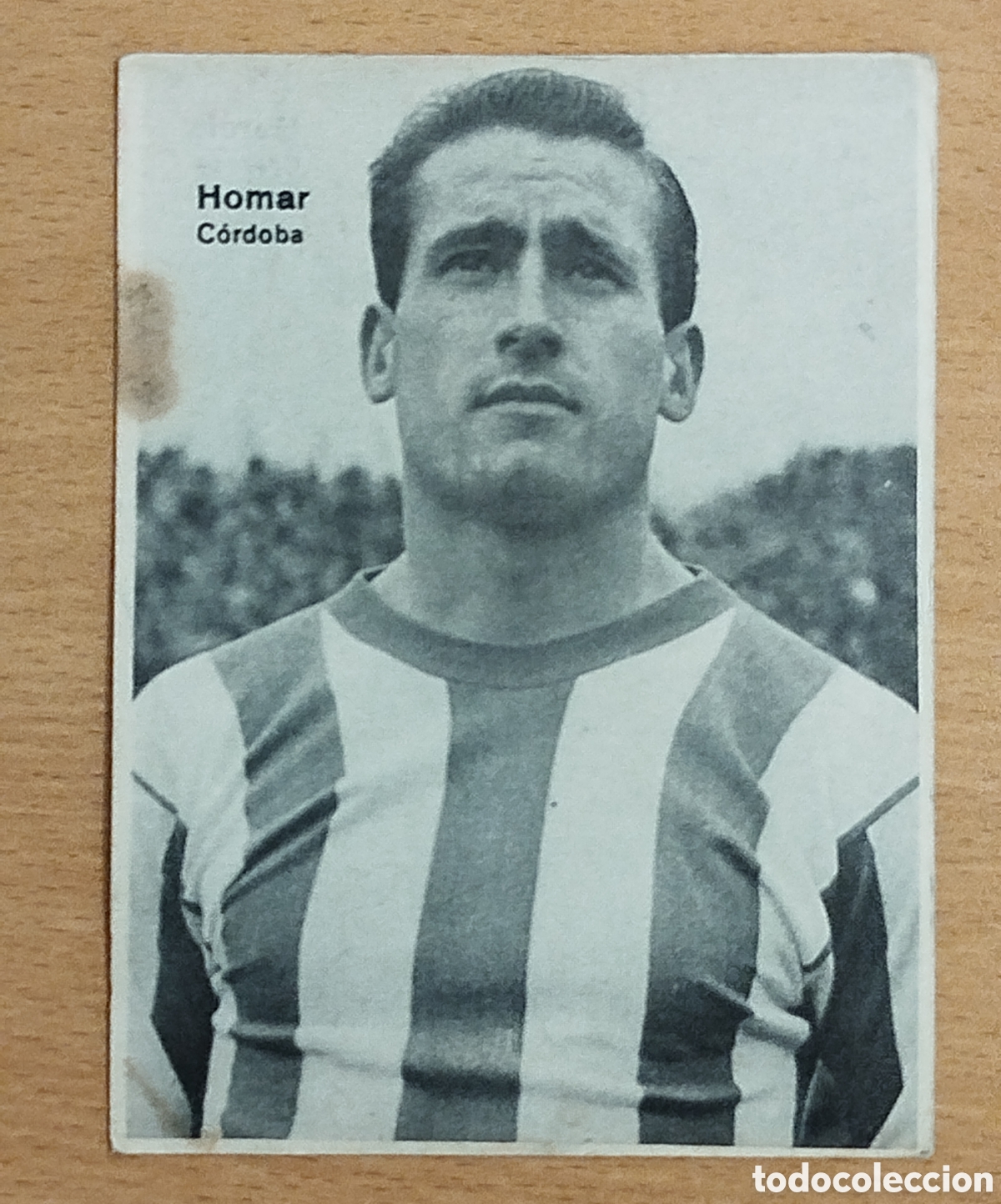 Cromos de F&uacute;tbol: ANTIGUA FOTO POSTAL CROMO DOBLE CARA FUTBOL FOTOGRAF&Iacute;A HOMAR Y GARCIA C&Oacute;RDOBA