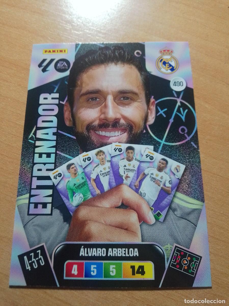 Cromos de F&uacute;tbol: 490 ARBELOA ENTRENADOR DEL REAL MADRID 25 26 ADRENALYN XL 2025 2026