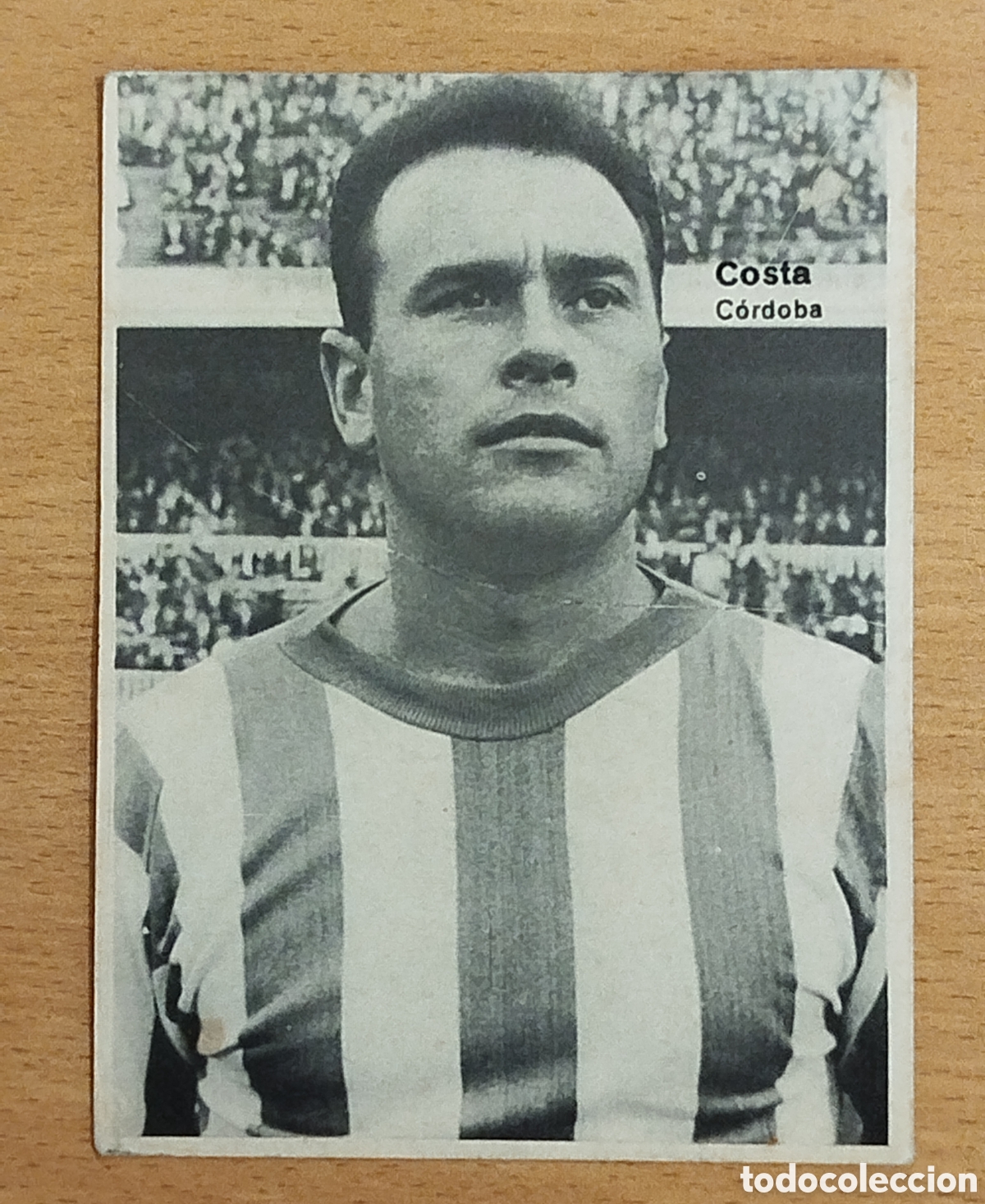 Cromos de F&uacute;tbol: ANTIGUA FOTO POSTAL CROMO DOBLE CARA FUTBOL FOTOGRAF&Iacute;A COSTA Y SOLER C&Oacute;RDOBA