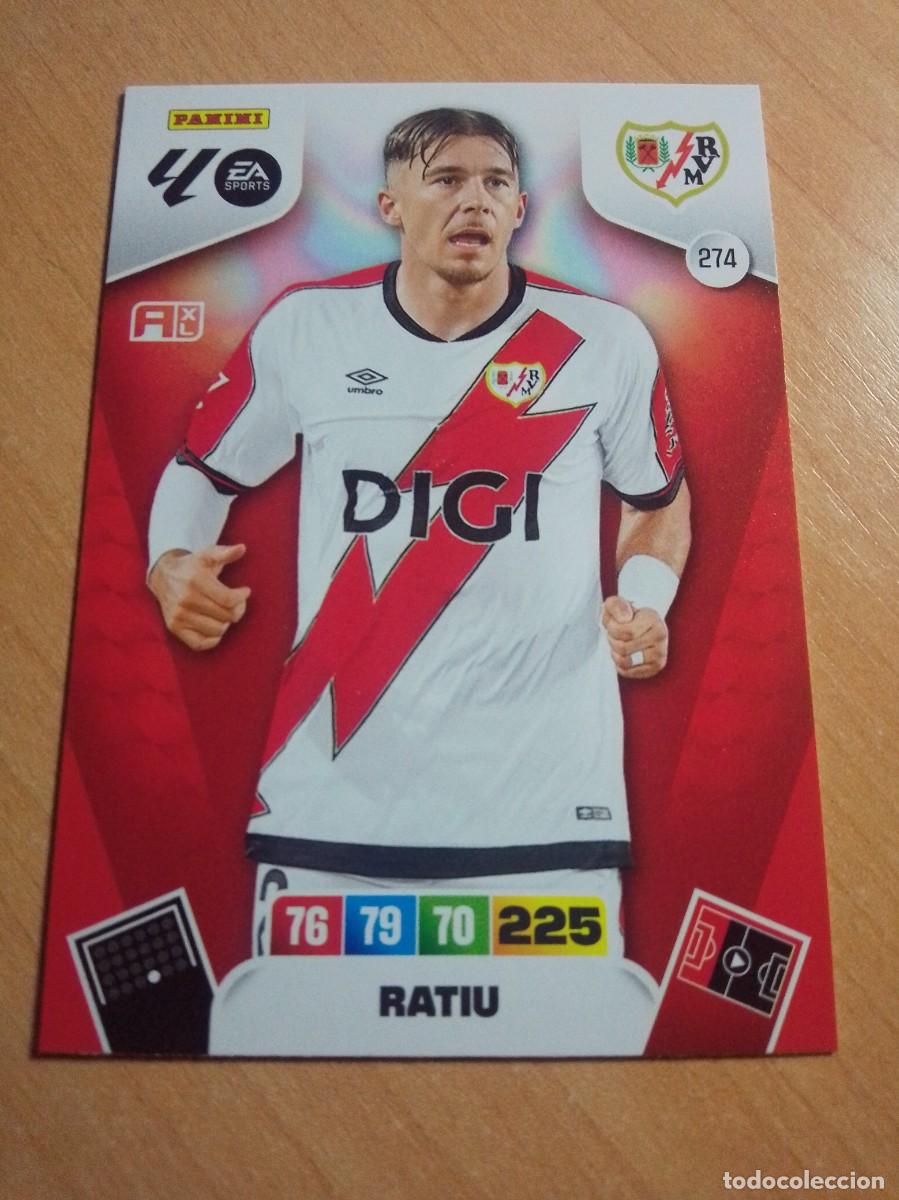 Cromos de F&uacute;tbol: 274 RATIU DEL RAYO VALLECANO 25 26 ADRENALYN XL 2025 2026 NUEVO