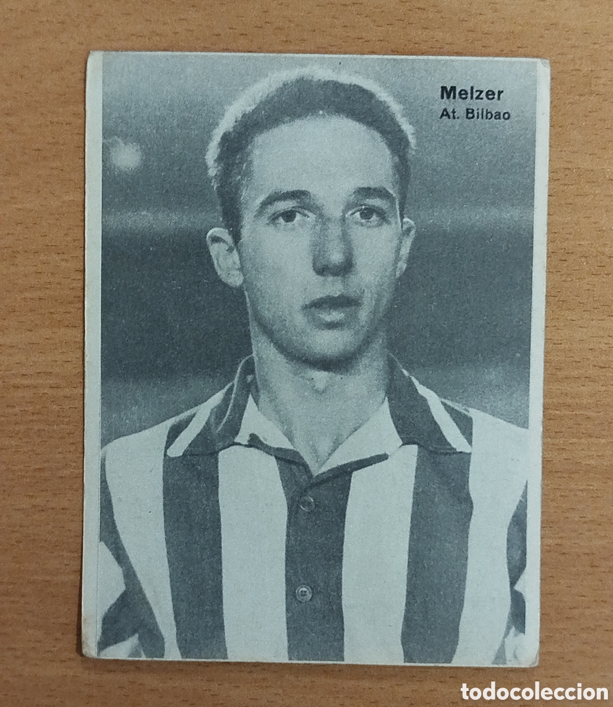 Cromos de F&uacute;tbol: ANTIGUA FOTO POSTAL CROMO DOBLE CARA FUTBOL FOTOGRAF&Iacute;A MELZER Y LATORRE ATHLETIC CLUB DE BILBAO