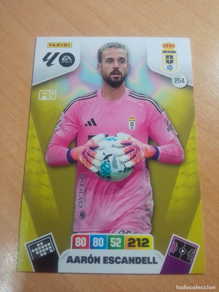 Cromos de F&uacute;tbol: 254 AARON ESCANDELL PORTERO DEL OVIEDO 25 26 ADRENALYN XL 2025 2026 NUEVO DE SOBRE