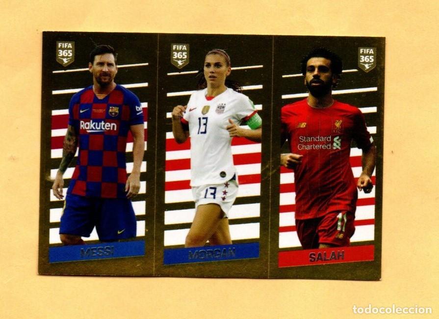 Cromos de F&uacute;tbol: PANINI FIFA 365 2019-2020 6 A MESSI 6 B MORGAN 6 C SALAH