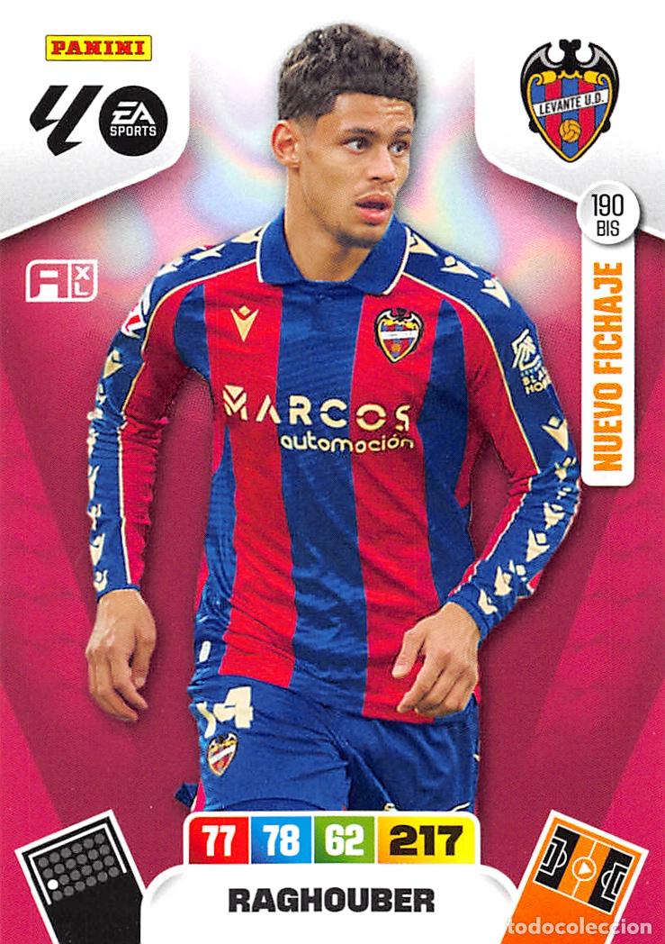 Cromos de F&uacute;tbol: PANINI ADRENALYN 25/26 2025/2026 #190 BIS RAGHOUBER (LEVANTE U.D.)