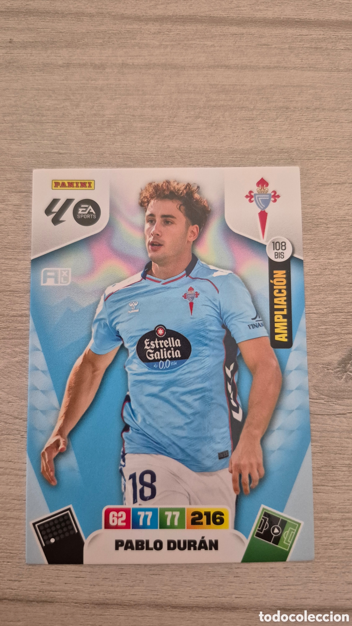 Fu&szlig;ball-Sticker: N&deg;108Bis Celta de Vigo Pablo Duran Adrenalyn 25/26