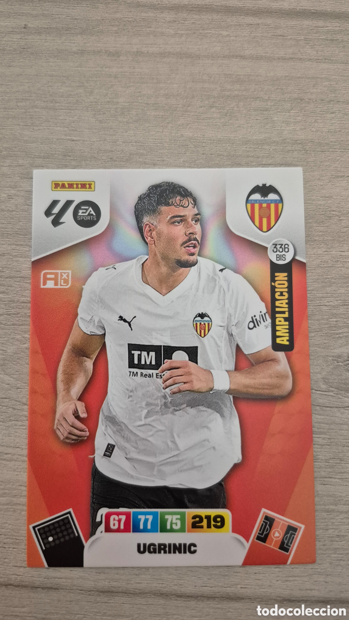 Fu&szlig;ball-Sticker: N&deg;336Bis Valencia Ugrinic Adrenalyn 25/26