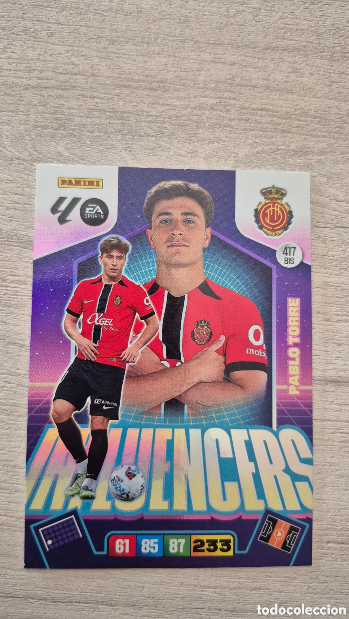 Fu&szlig;ball-Sticker: N&deg;417Bis Influencers Pablo Torre Adrenalyn 25/26