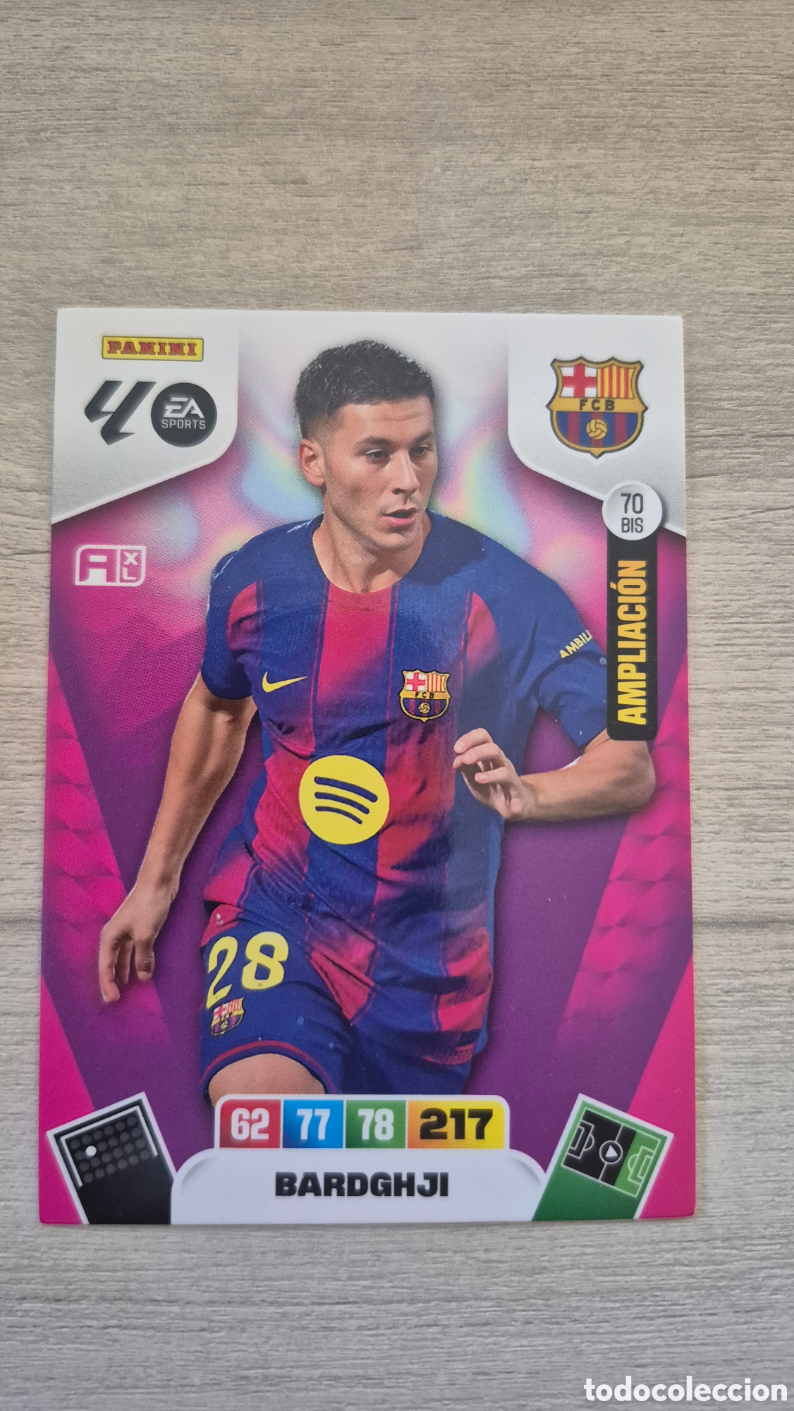 Fu&szlig;ball-Sticker: N&deg;70Bis FC Barcelona Bardghji Adrenalyn 25/26