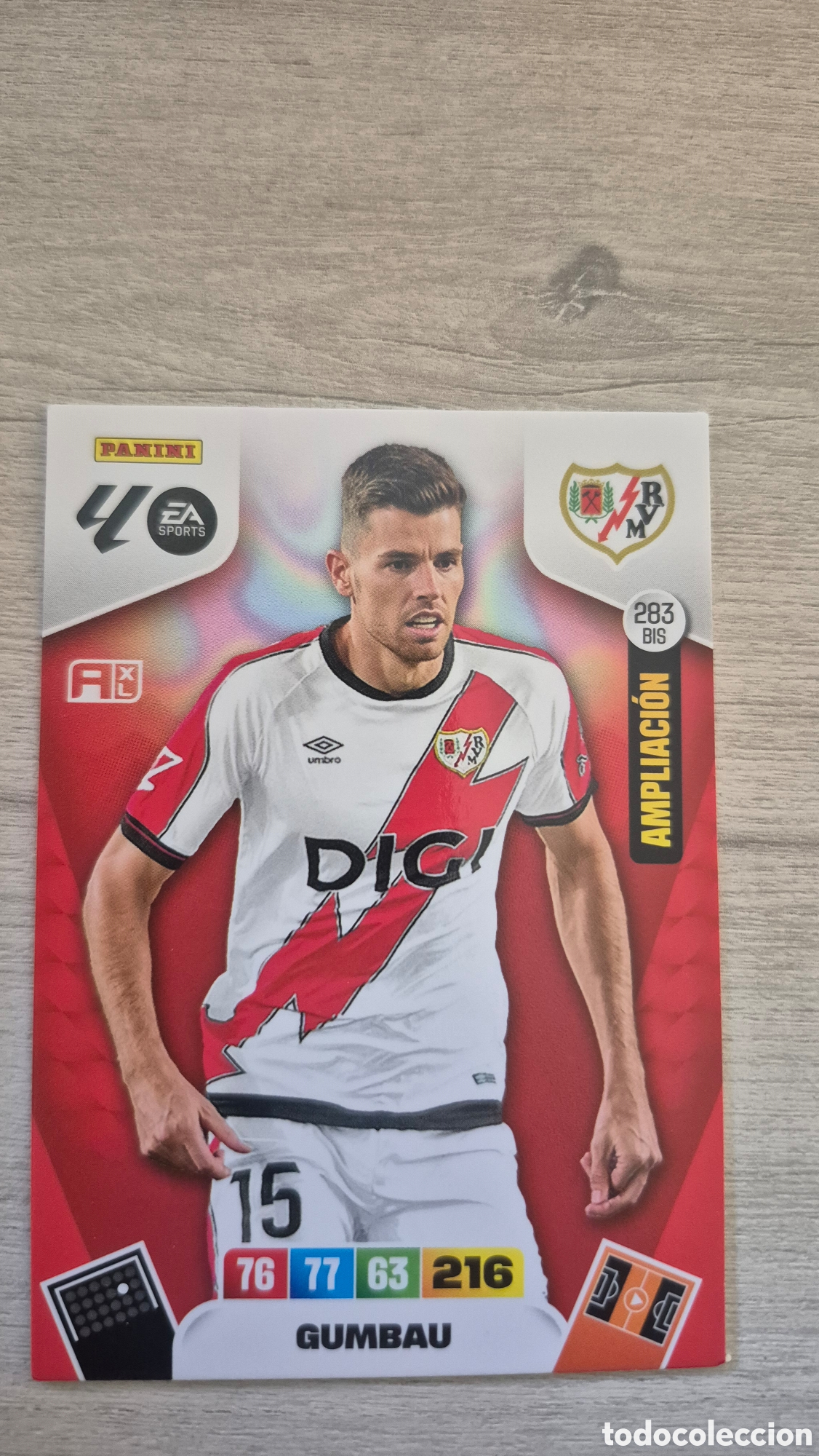 Cromos de F&uacute;tbol: N&deg;283Bis Rayo Vallecano Gumbau Adrenalyn 25/26