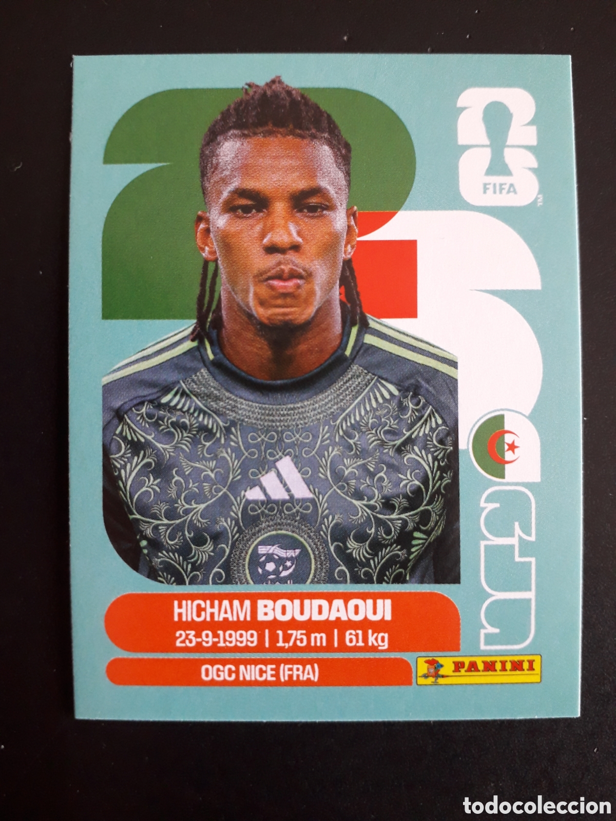 Cromos de F&uacute;tbol: BOUDAOUI ARGELIA URU 10 MUNDIAL F&Uacute;TBOL 2026 FIFA WORLD CUP PANINI SIN PEGAR PEDIDO M&Iacute;NIMO 3&euro;