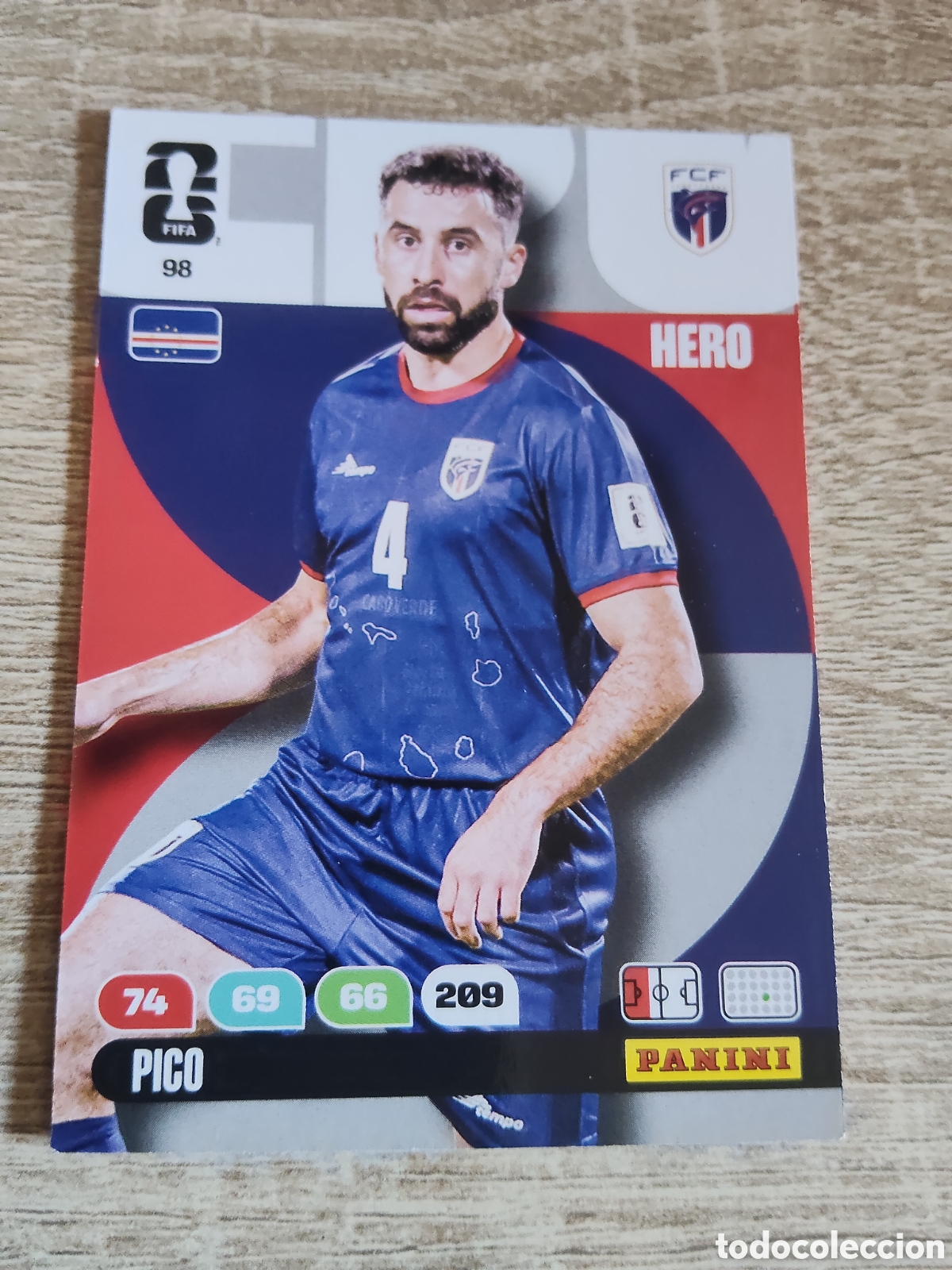 Cromos de F&uacute;tbol: Panini Adrenalyn mundial 2026 98 Pico Cabo Verde