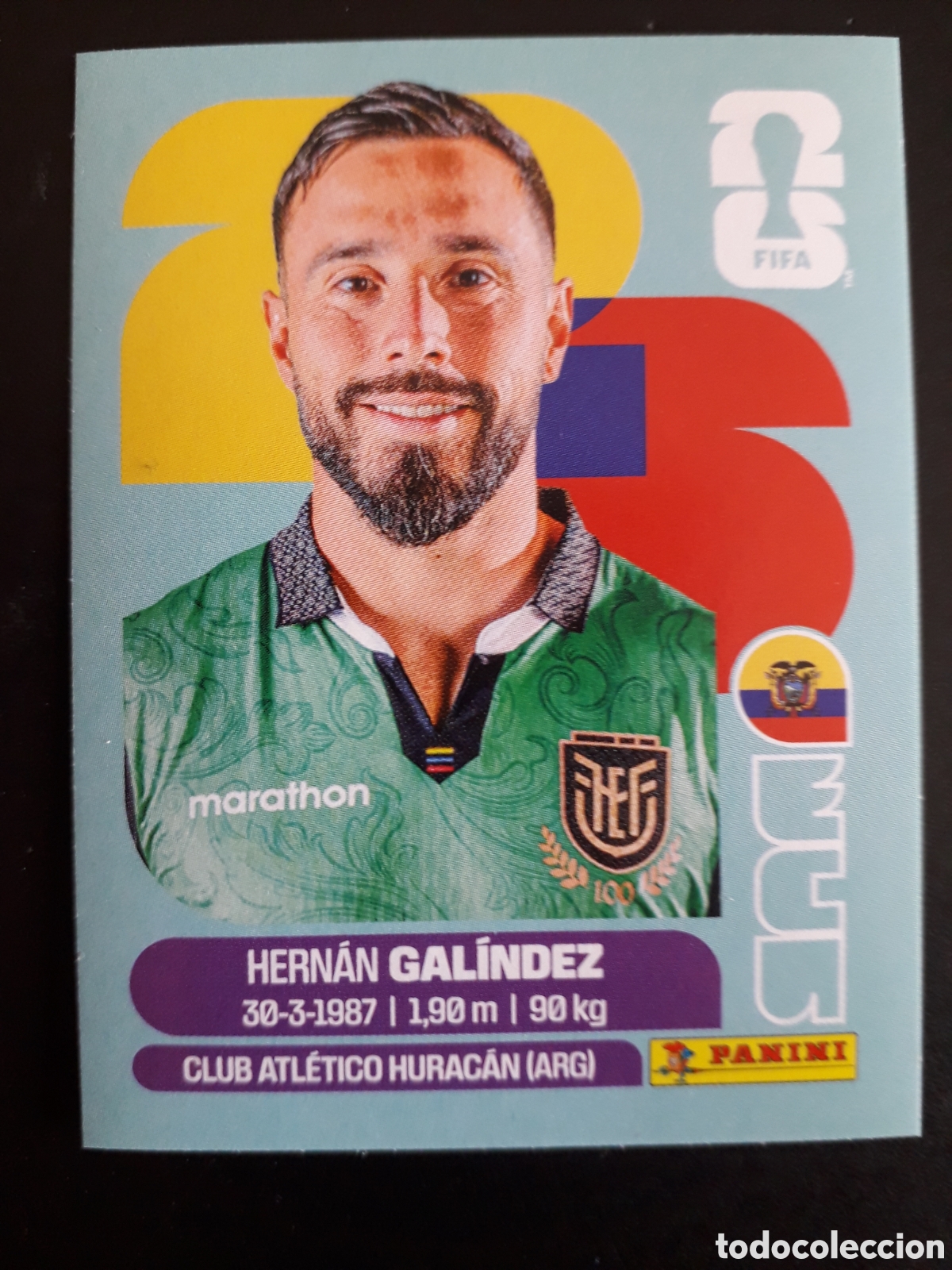 Fu&szlig;ball-Sticker: GAL&Iacute;NDEZ ECUADOR ECU 2 MUNDIAL F&Uacute;TBOL 2026 FIFA WORLD CUP PANINI SIN PEGAR PEDIDO M&Iacute;NIMO 3&euro;