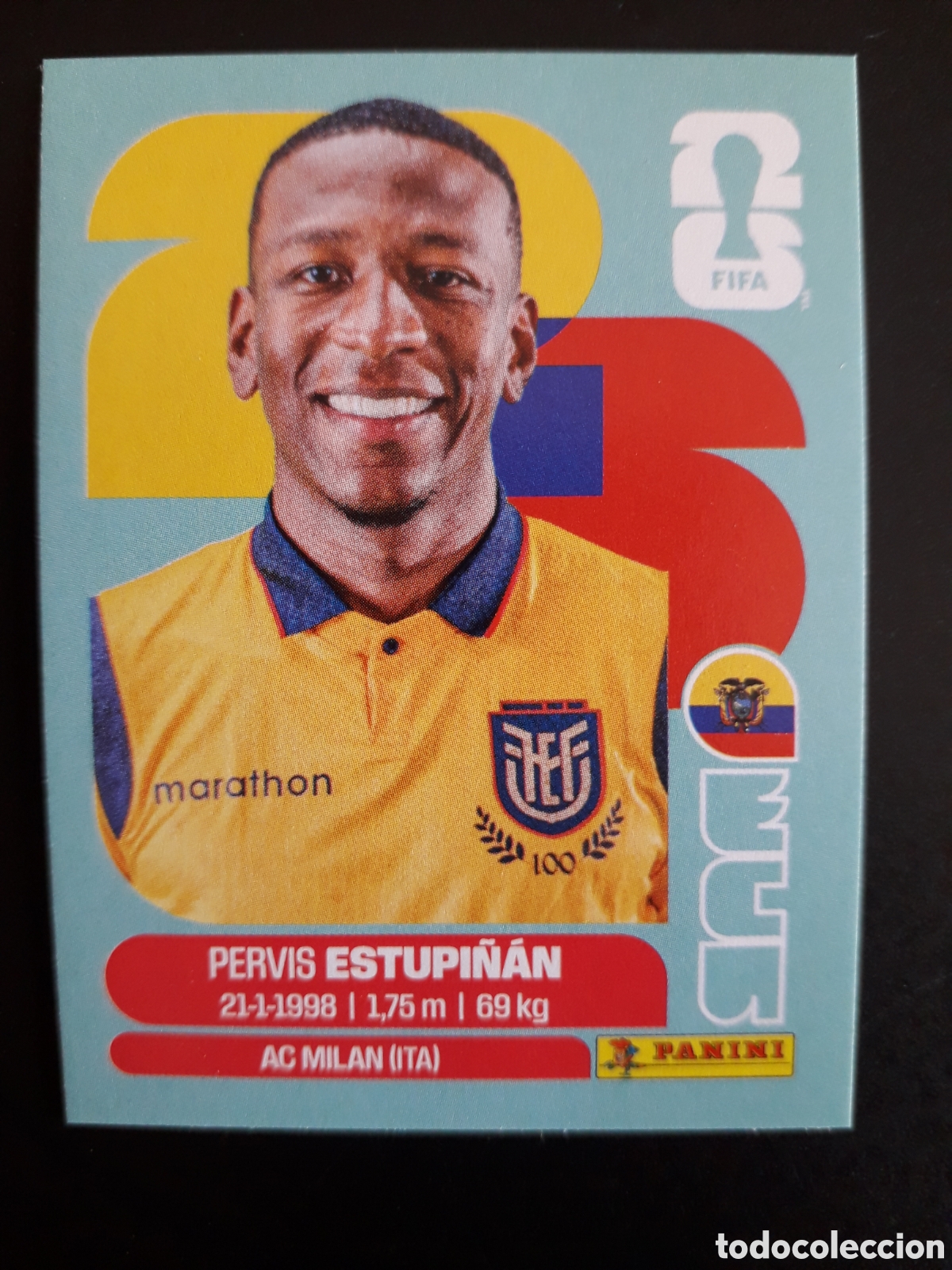 Fu&szlig;ball-Sticker: ESTUPI&Ntilde;&Aacute;N ECUADOR ECU 5 MUNDIAL F&Uacute;TBOL 2026 FIFA WORLD CUP PANINI SIN PEGAR PEDIDO M&Iacute;NIMO 3&euro;