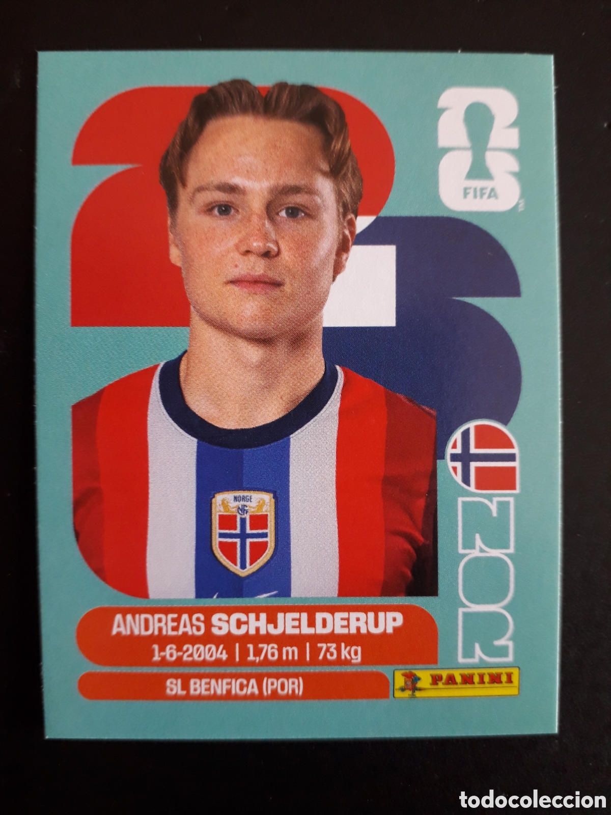 Cromos de f&uacute;tbol: SCHJELDERUP NORUEGA NOR 12 MUNDIAL F&Uacute;TBOL 2026 FIFA WORLD CUP PANINI SIN PEGAR PEDIDO M&Iacute;NIMO 3&euro;