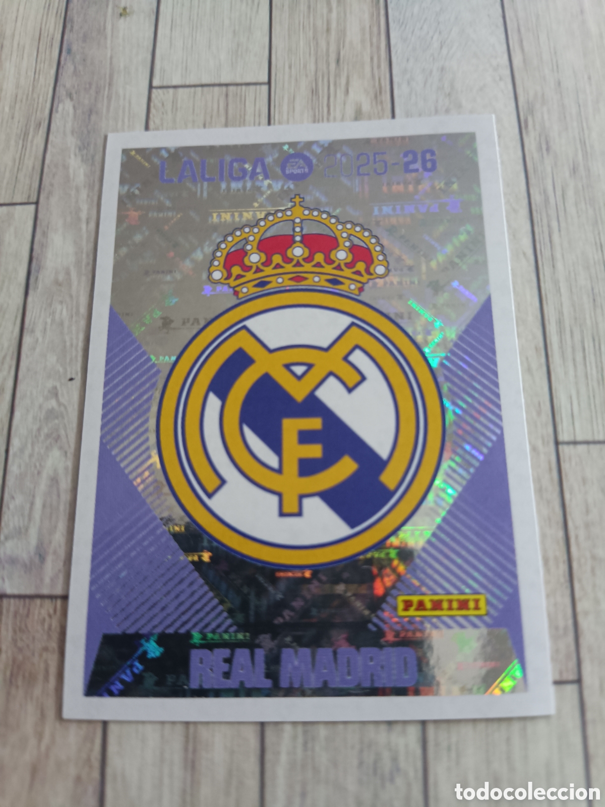 Cromos de Futebol: 1 ESCUDO REAL MADRID LIGA ESTE 2025 2026 PANINI 25 26 SIN PEGAR