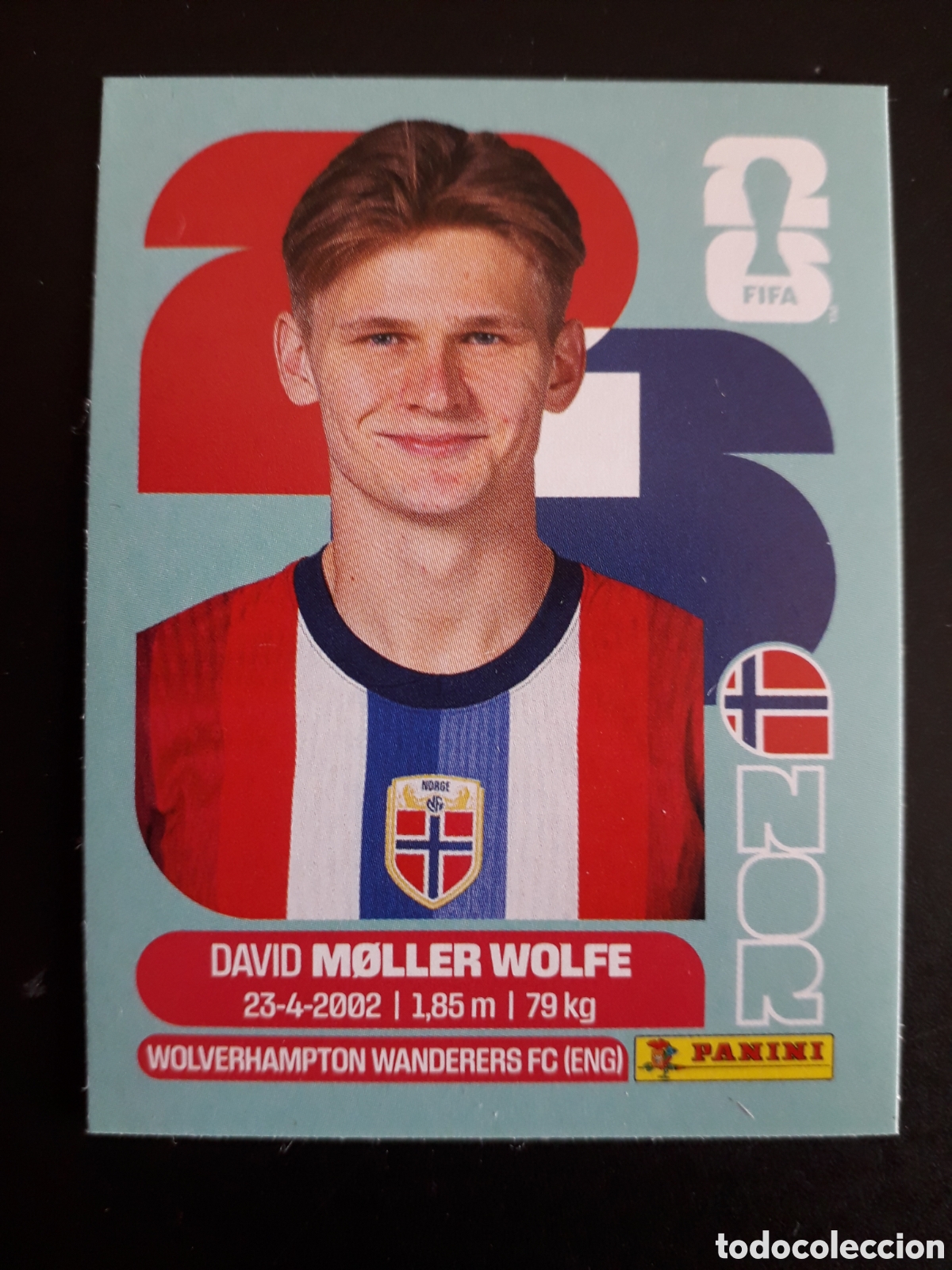 Figurine di Calcio: M&Oslash;LLER WOLFE NORUEGA NOR 7 MUNDIAL F&Uacute;TBOL 2026 FIFA WORLD CUP PANINI SIN PEGAR PEDIDO M&Iacute;NIMO 3&euro;