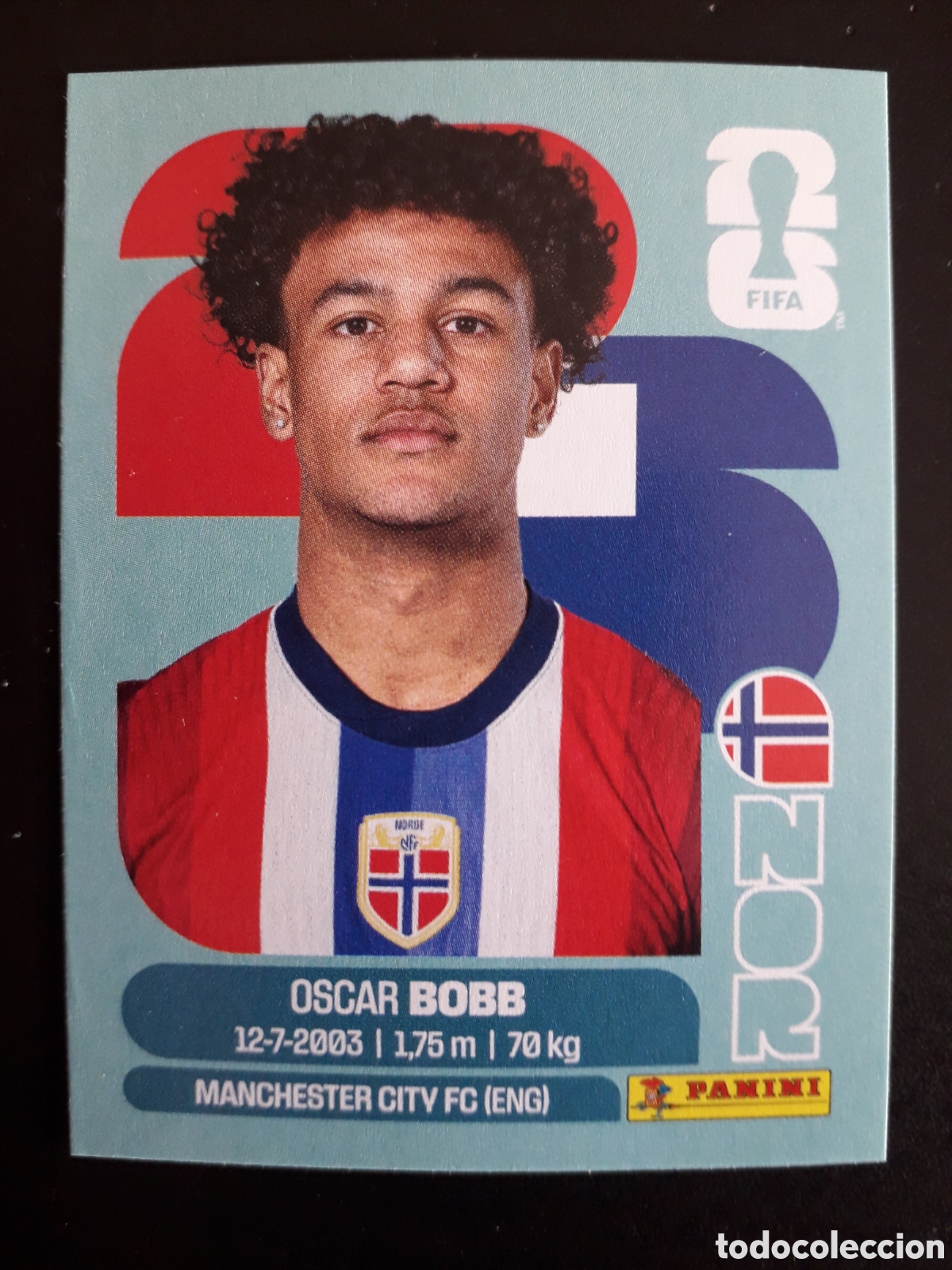 Figurine di Calcio: BOBB NORUEGA NOR 20 MUNDIAL F&Uacute;TBOL 2026 FIFA WORLD CUP PANINI SIN PEGAR PEDIDO M&Iacute;NIMO 3&euro;