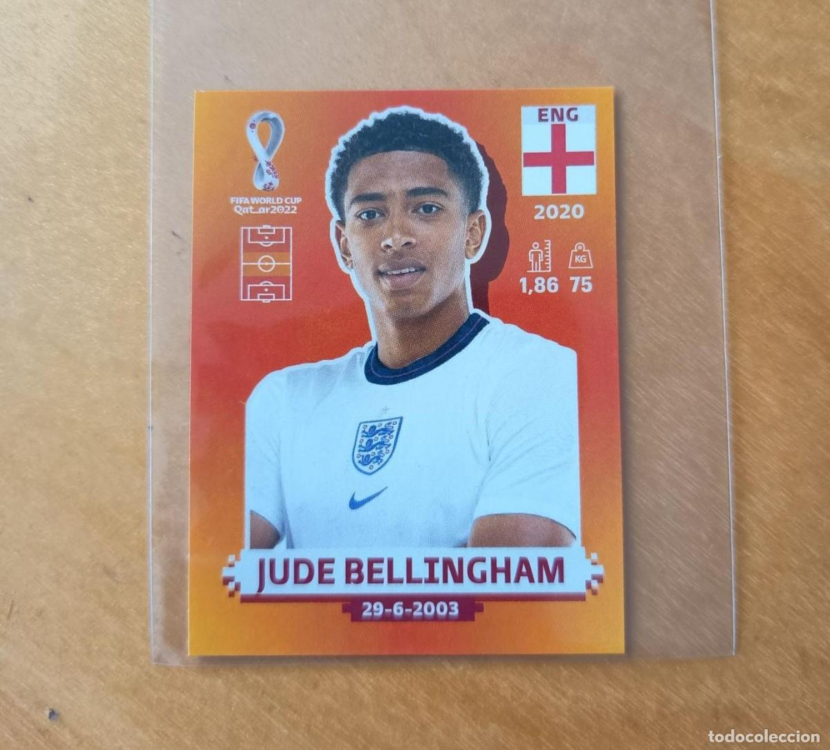Football Stickers: BELLINGHAM STICKER MUNDIAL 2022 NARANJA, VERSION DIFICIL PANINI BRASIL