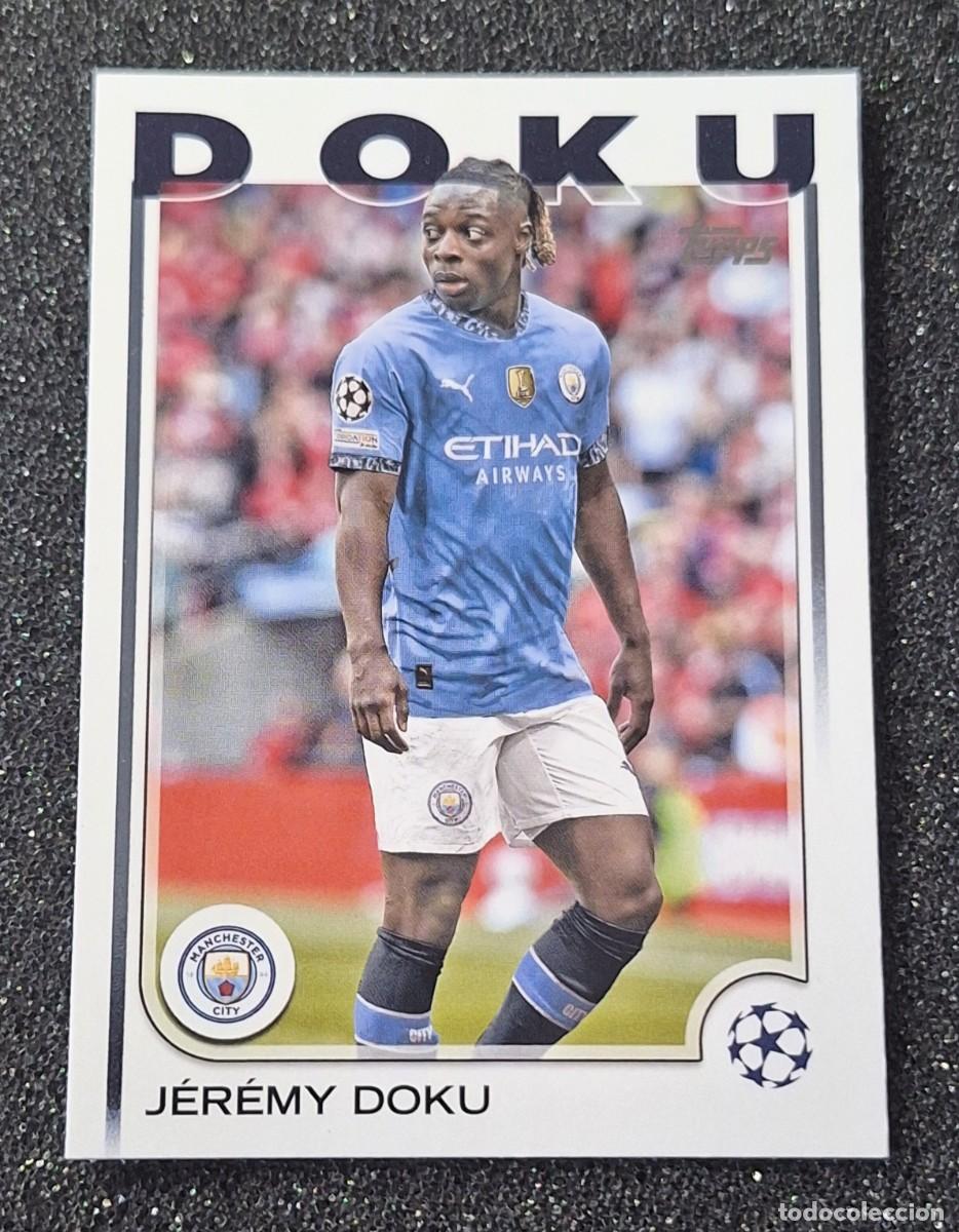 Cromos de F&uacute;tbol: Jeremy Doku Manchester City Topps Champions League Soccer