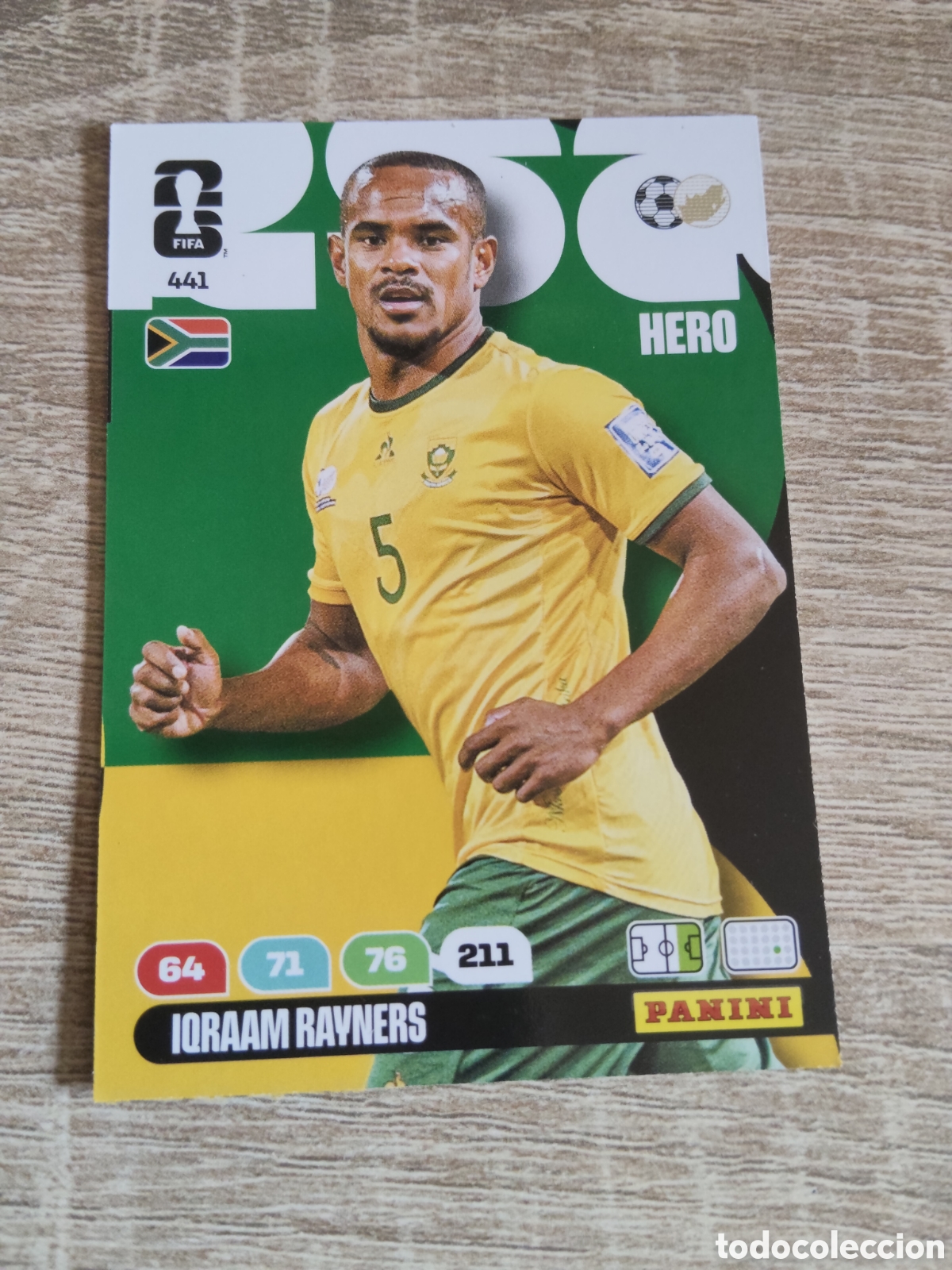 Cromos de F&uacute;tbol: Panini Adrenalyn mundial 2026 441 Iqraam Rayners Sud&aacute;frica
