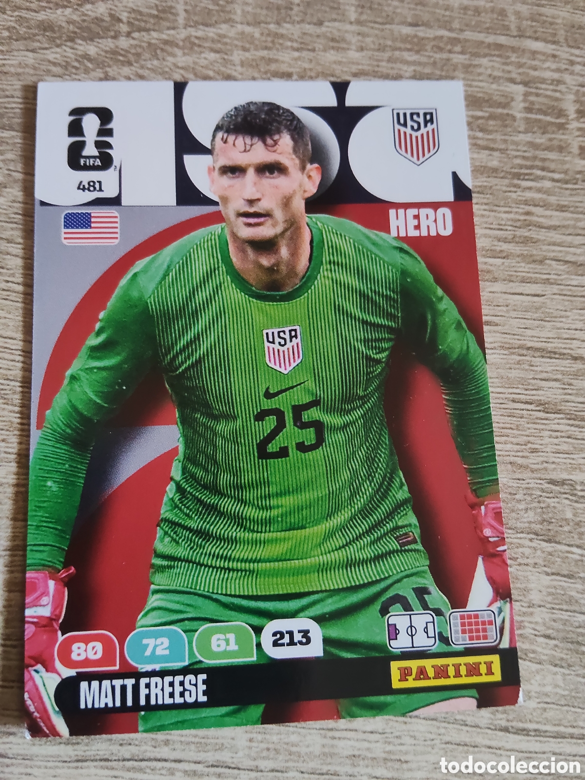 Cromos de F&uacute;tbol: Panini Adrenalyn mundial 2026 481 Matt Freese Estados Unidos